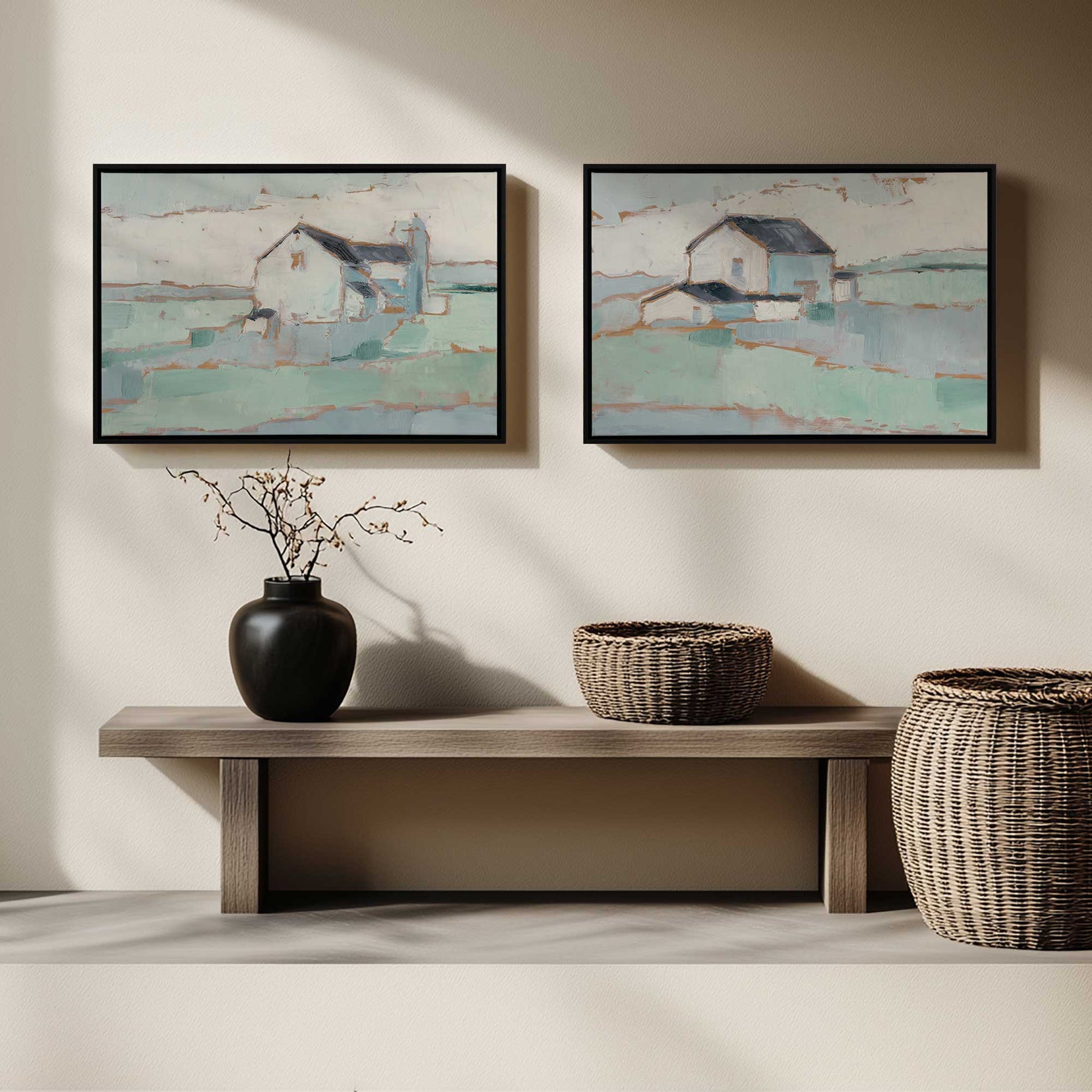 [Color:Satin Black], Picture of art in a Satin Black frame