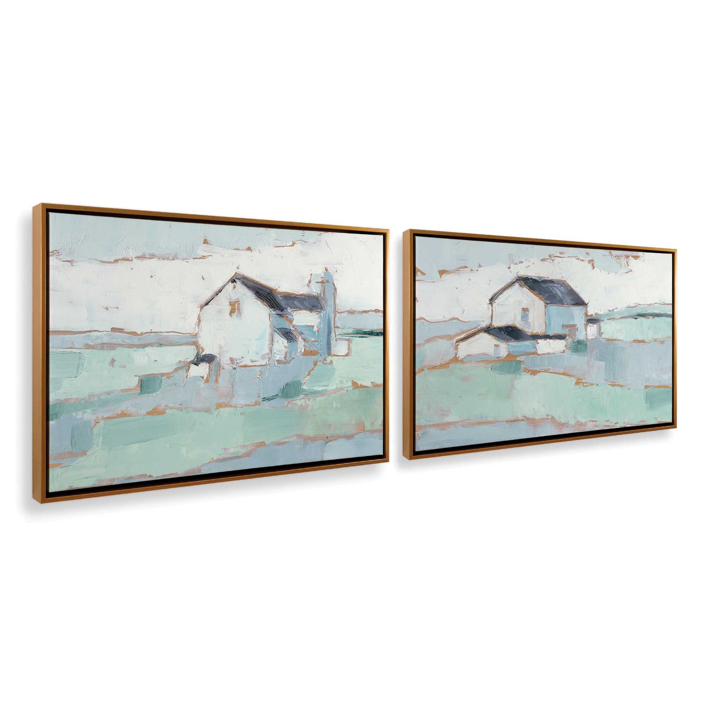 [Color:Polished Gold], Picture of art in a Polished Gold frame at an angle