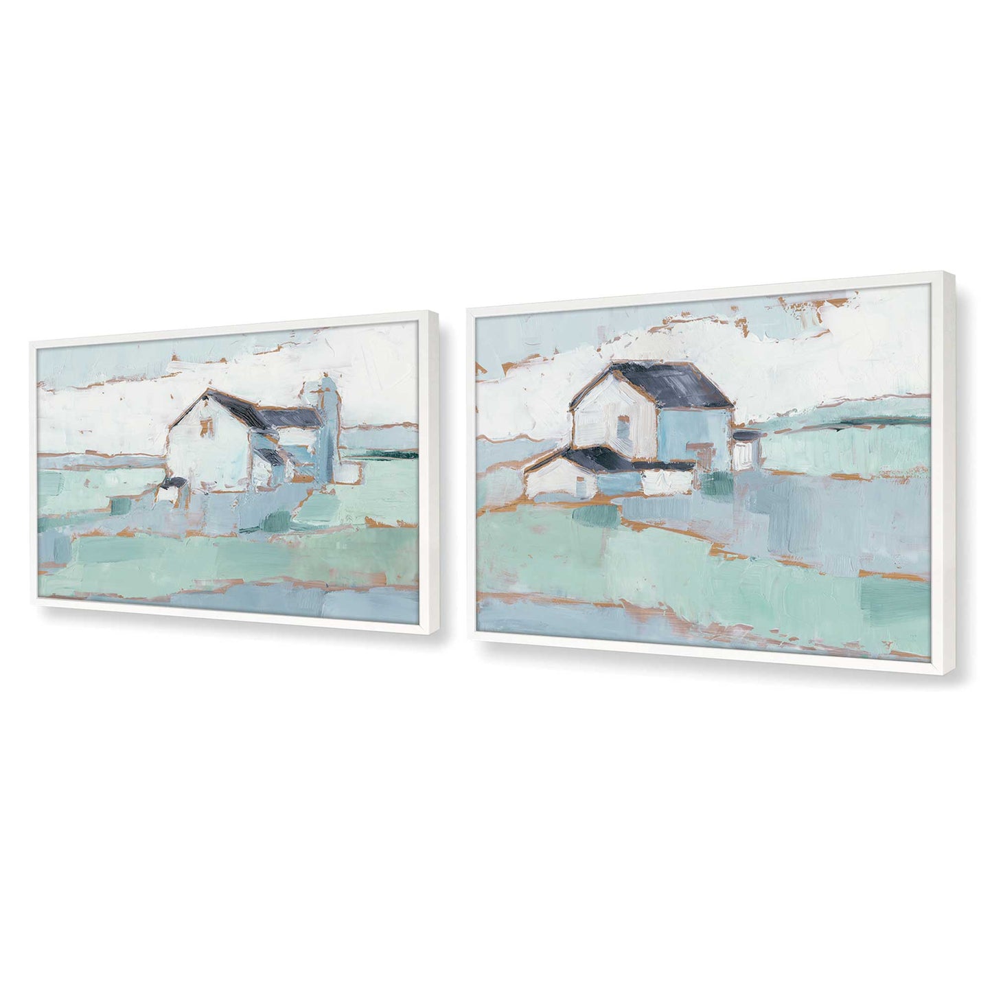 [Color:Opaque White], Picture of art in a Opaque White frame at an angle