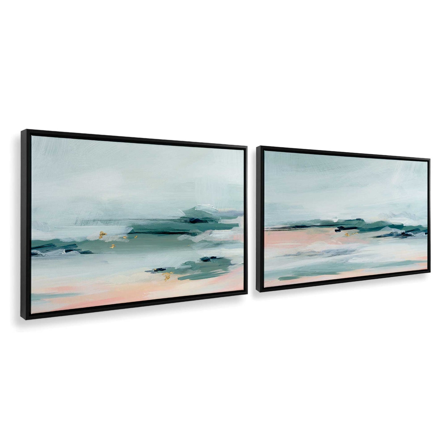 [Color:Satin Black], Picture of art in a Satin Black frame at an angle