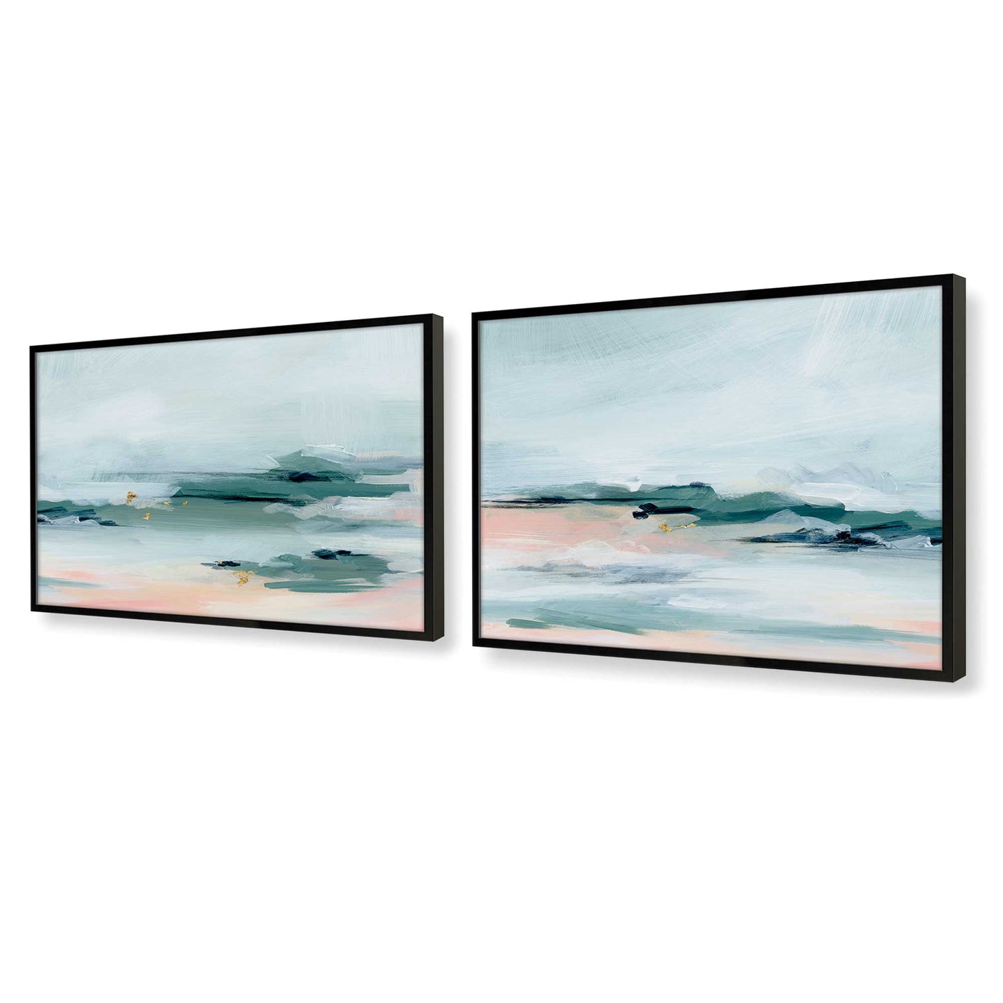 [Color:Satin Black], Picture of art in a Satin Black frame at an angle