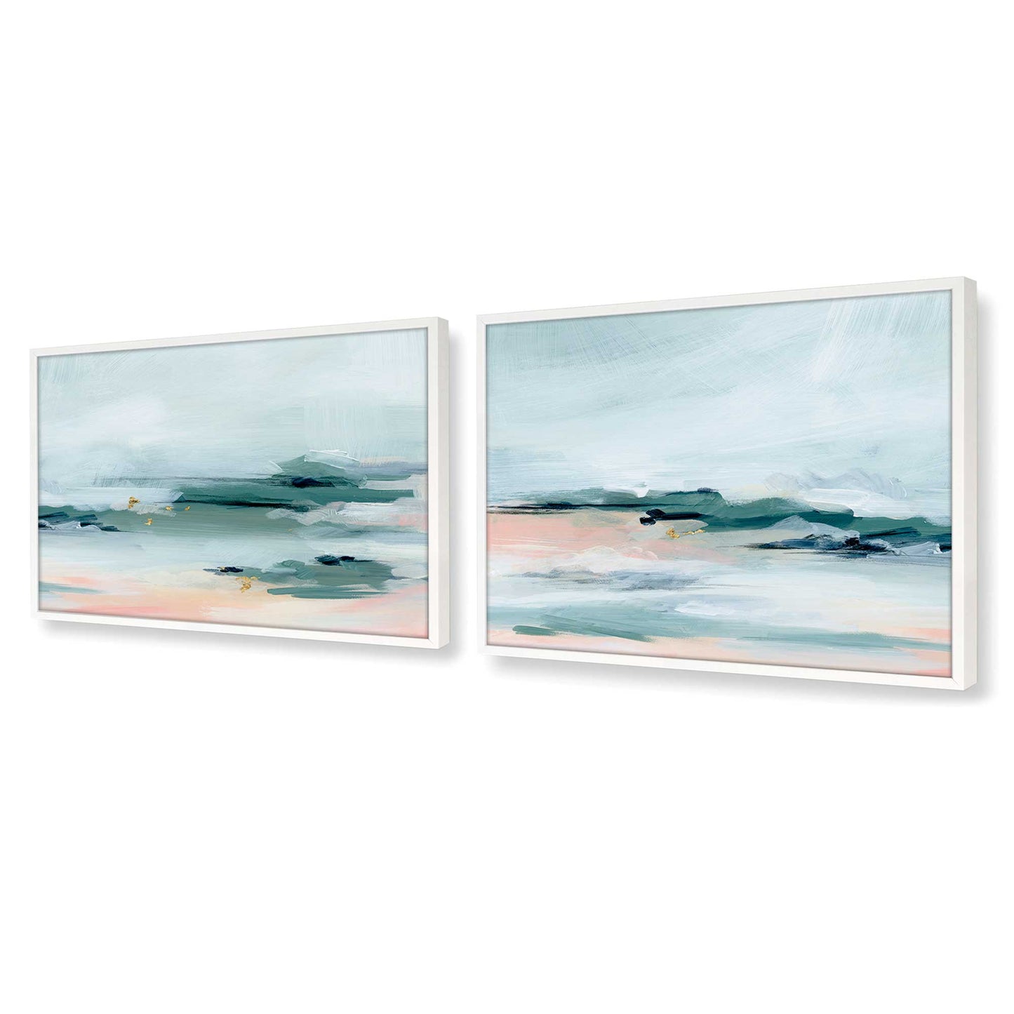 [Color:Opaque White], Picture of art in a Opaque White frame at an angle