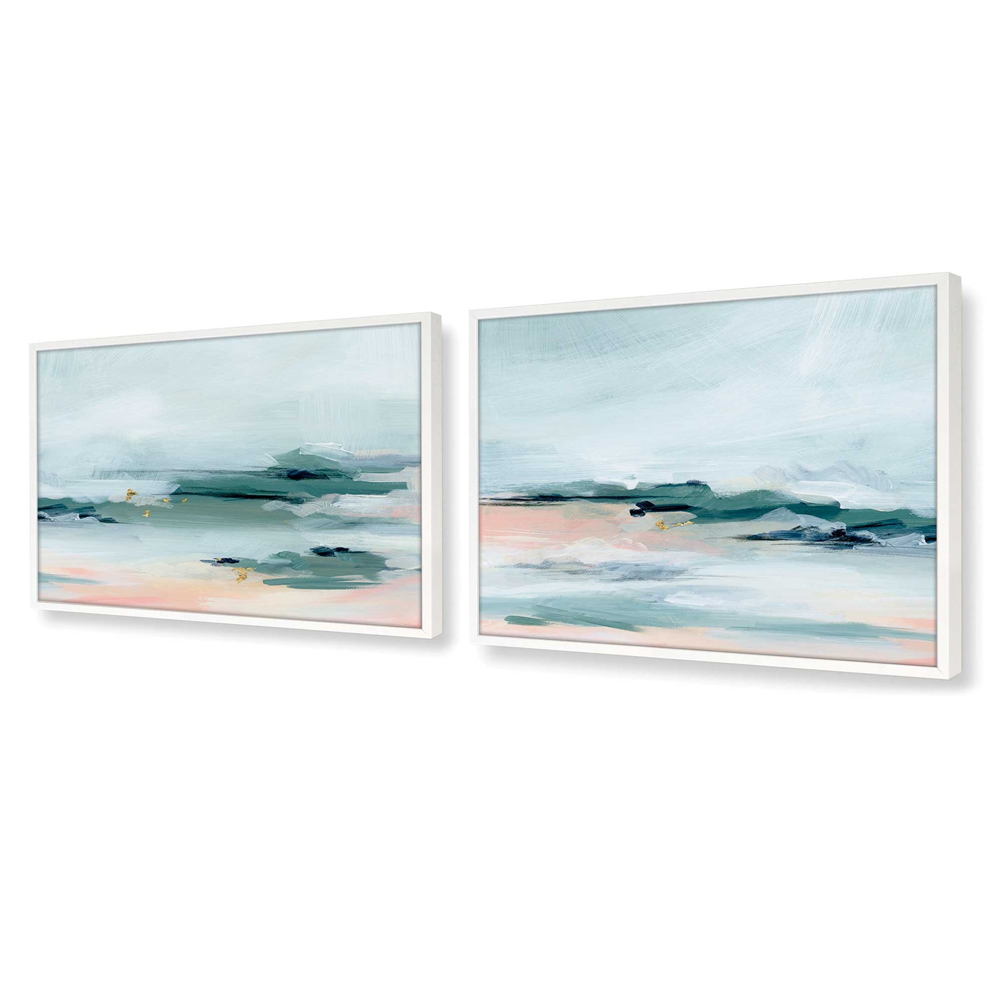 [Color:Opaque White], Picture of art in a Opaque White frame at an angle
