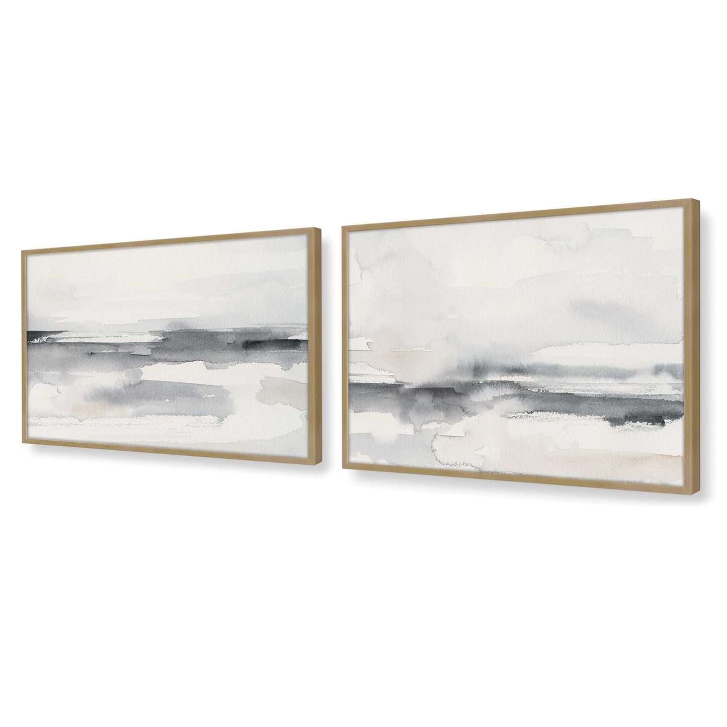 [Color:Brushed Gold], Picture of art in a Brushed Gold frame at an angle