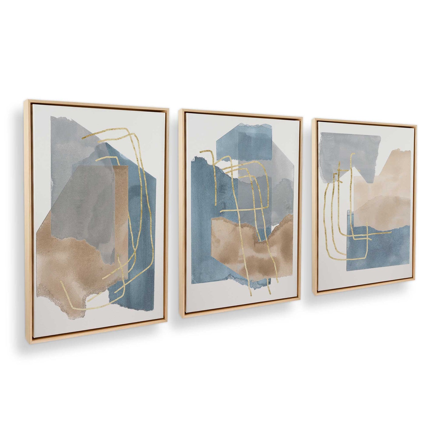 [Color:American Maple], Picture of art in a American Maple frame at an angle