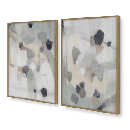 [Color:Brushed Gold], Picture of art in a Brushed Gold frame at an angle