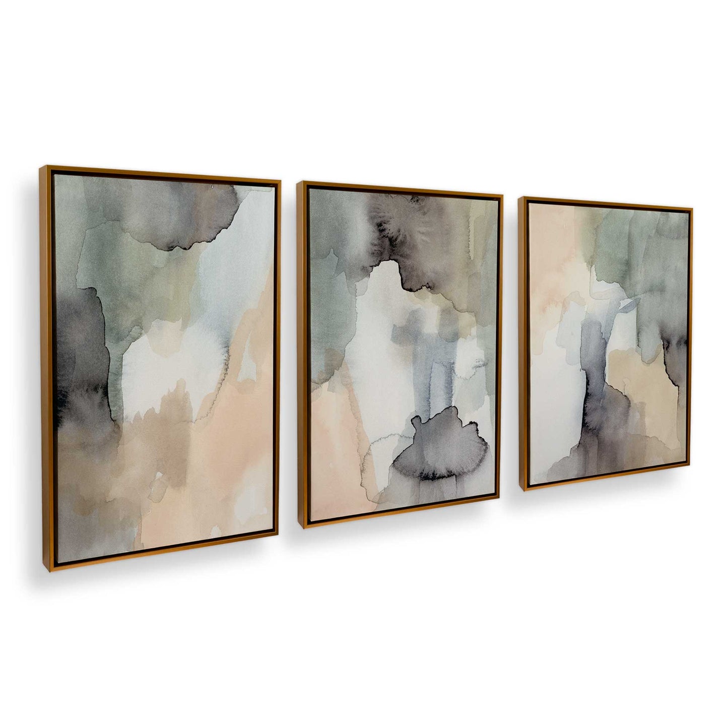 [Color:Polished Gold], Picture of art in a Polished Gold frame at an angle
