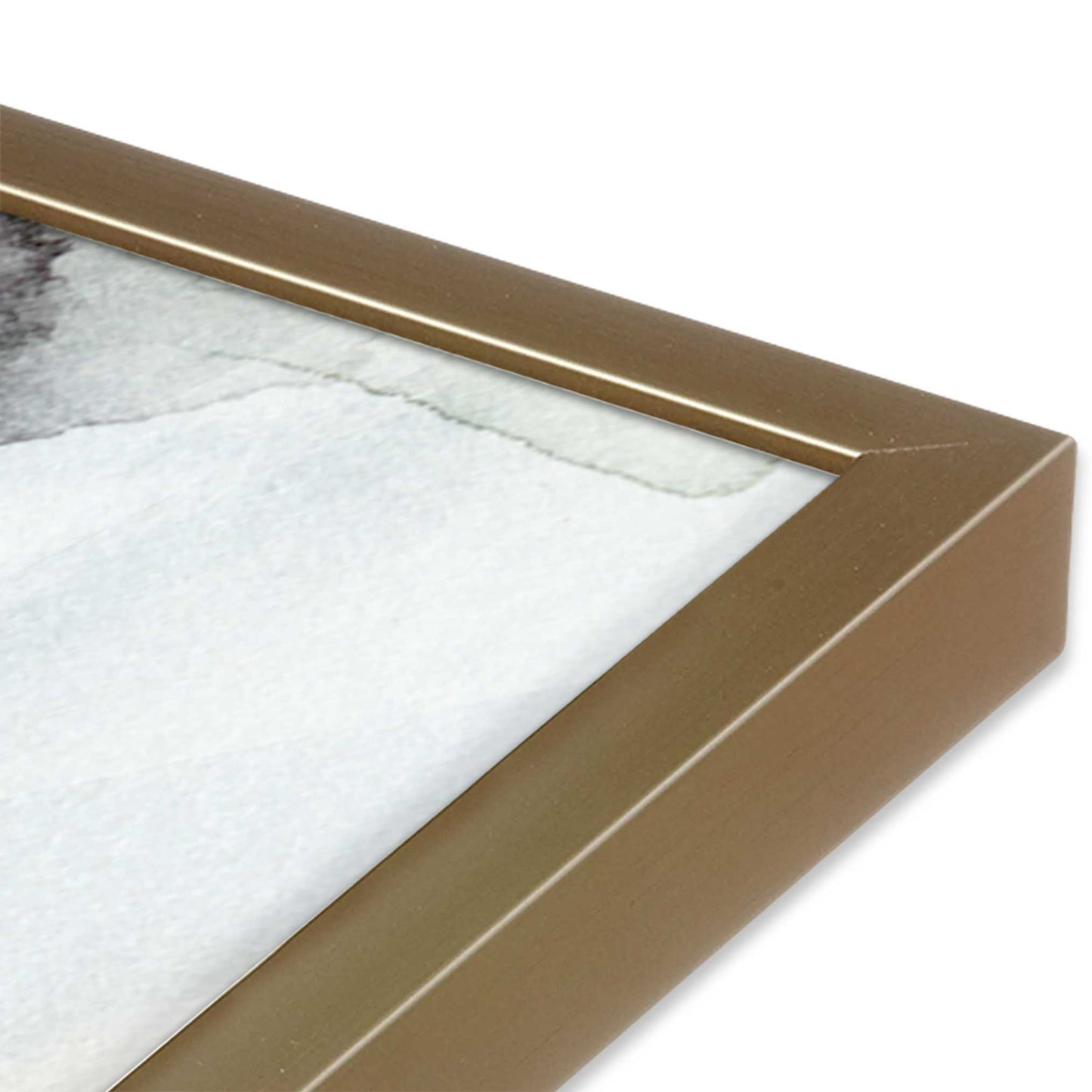 [Color:Brushed Gold], Picture of art in a Brushed Gold frame of the corner
