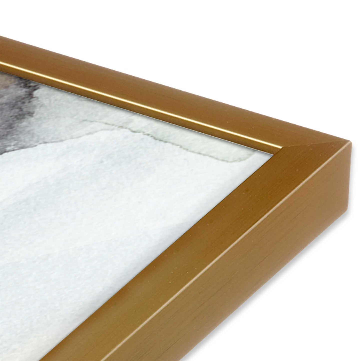 [Color:Polished Gold], Picture of art in a Polished Gold frame of the corner
