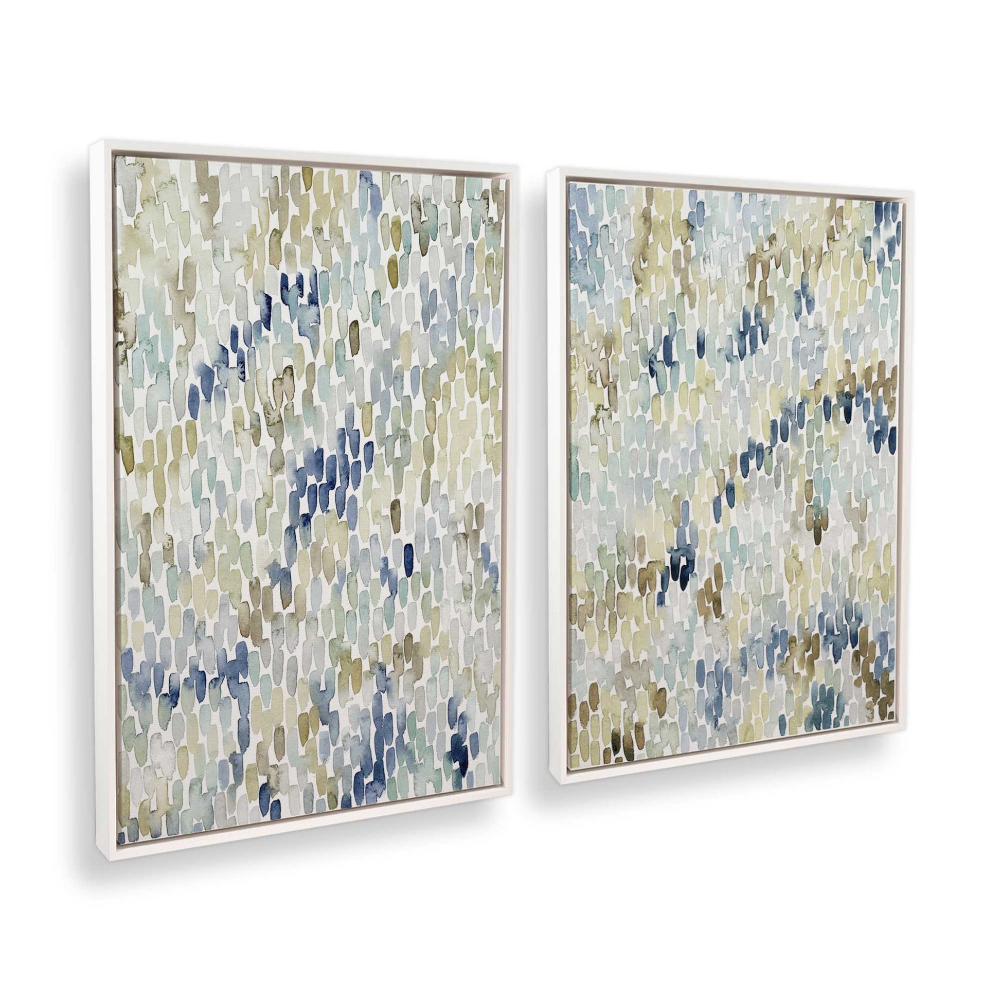 [Color:Opaque White], Picture of art in a White frame at an angle
