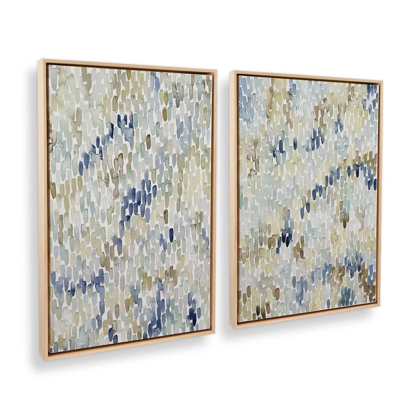 [Color:American Maple], Picture of art in a American Maple frame at an angle
