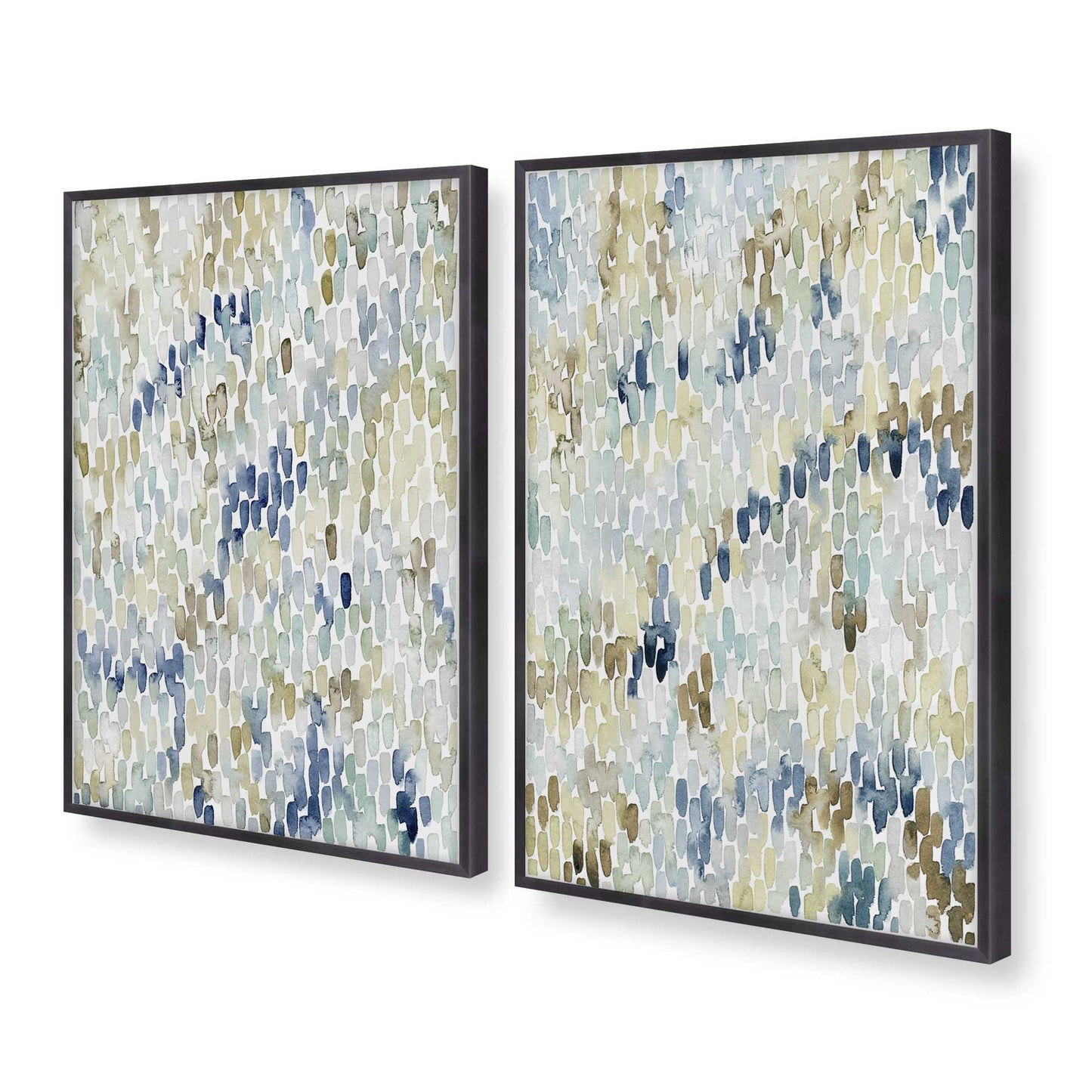 [Color:Weathered Zinc], Picture of art in a Weathered Zinc frame at an angle