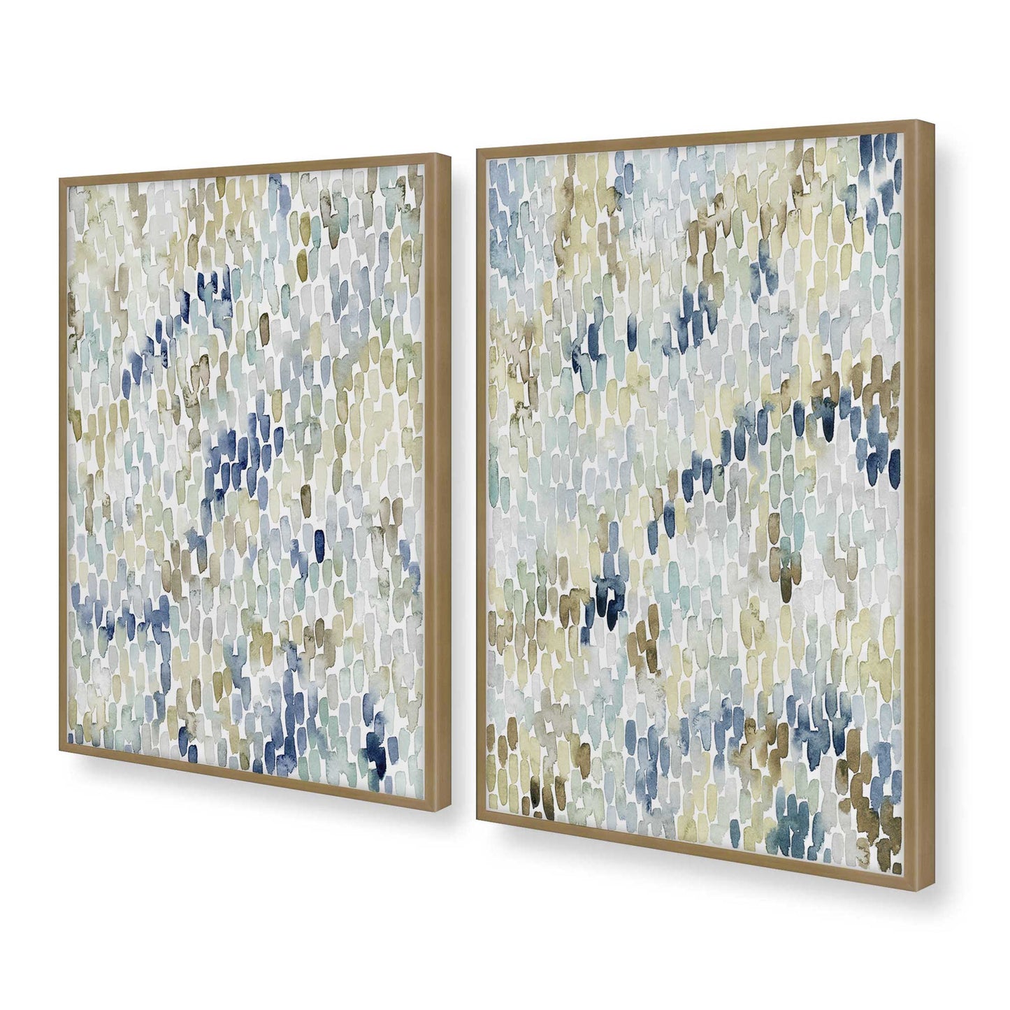 [Color:Brushed Gold], Picture of art in a Brushed Gold frame at an angle