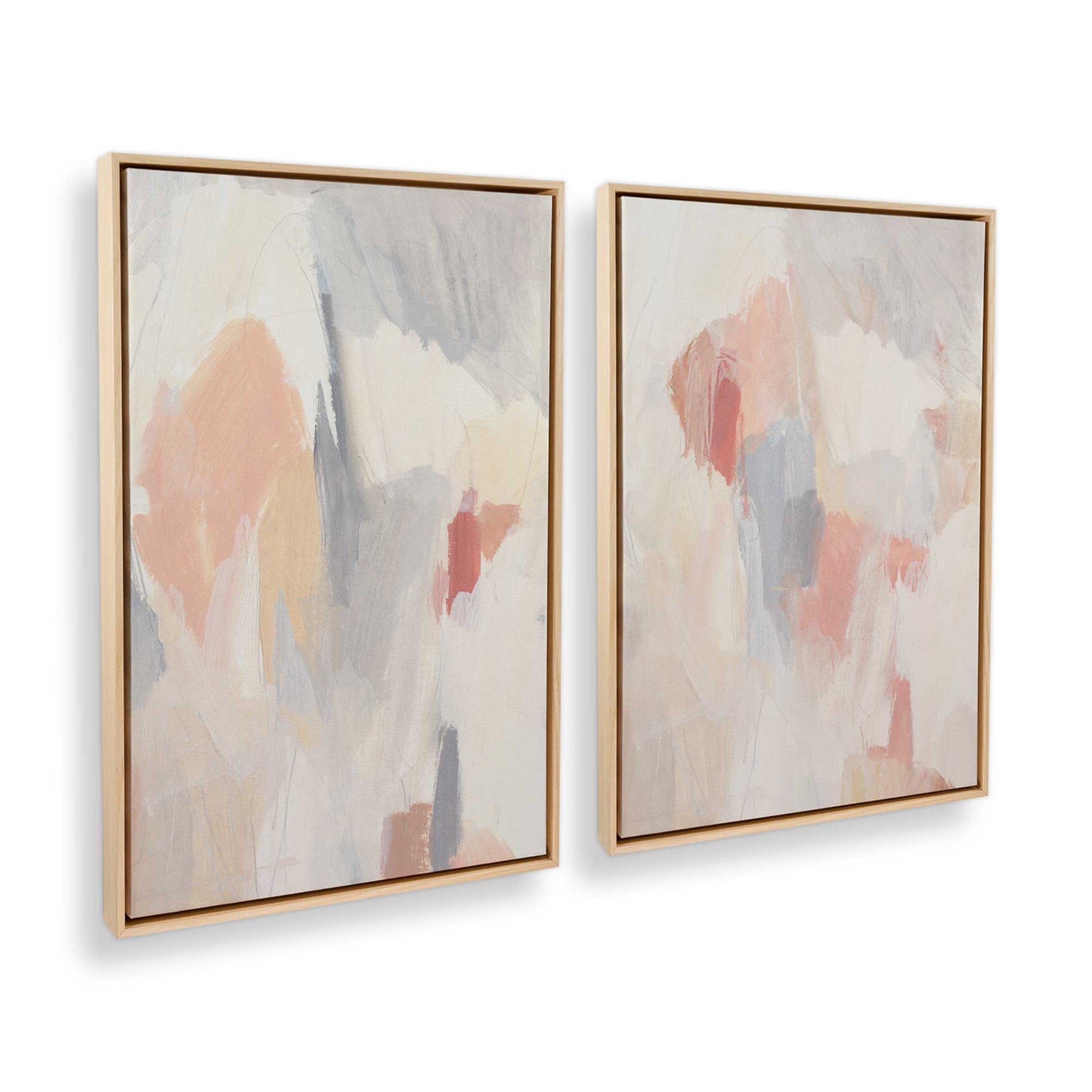 [Color:American Maple], Picture of art in a American Maple frame at an angle