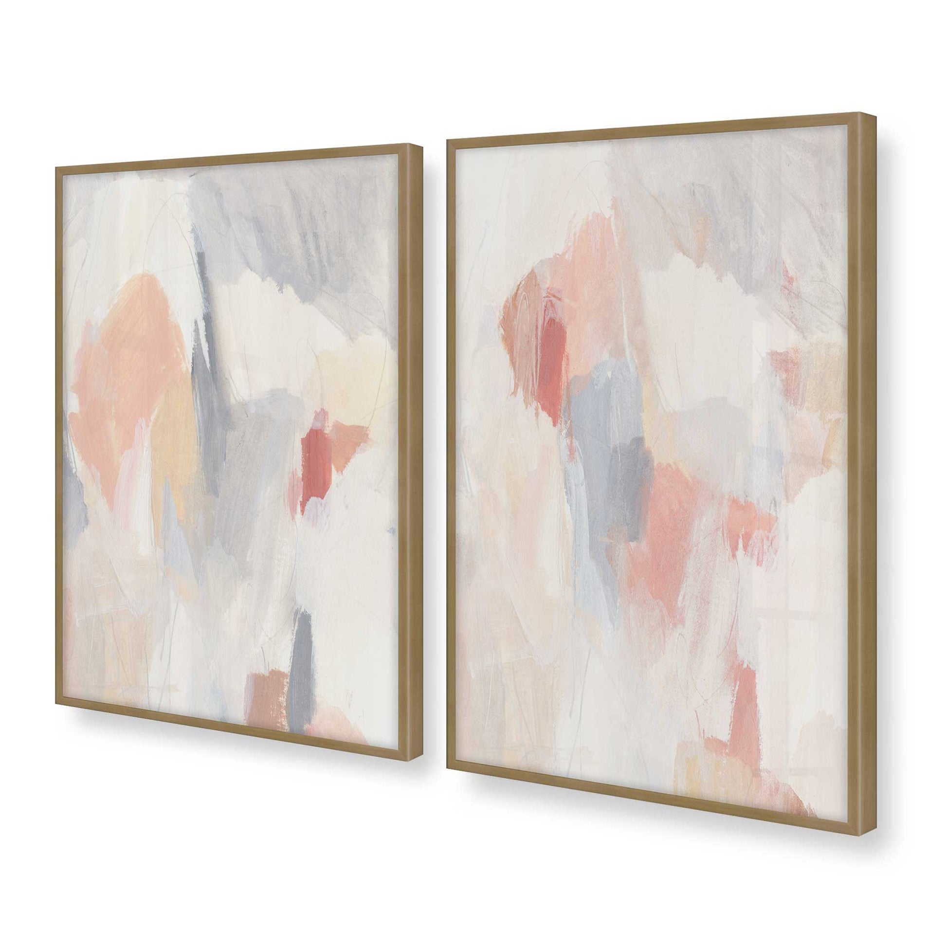 [Color:Brushed Gold], Picture of art in a Brushed Gold frame at an angle