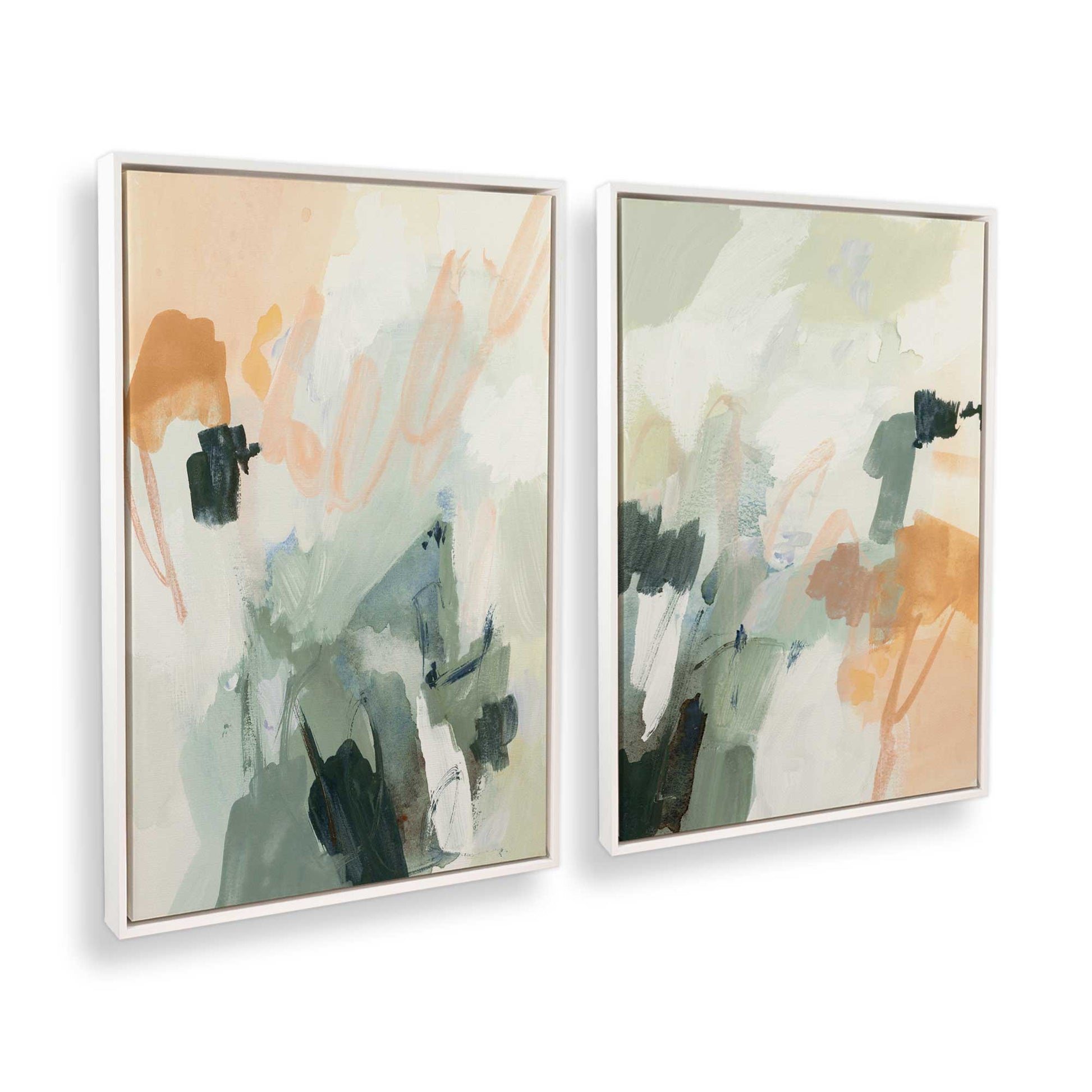 [Color:Opaque White], Picture of art in a White frame at an angle