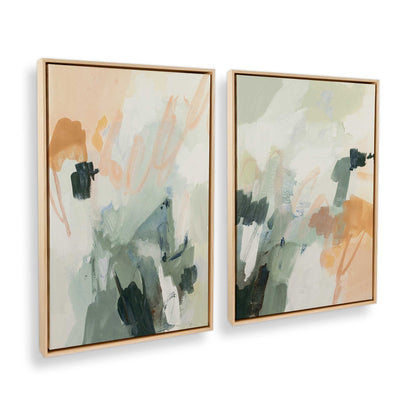 [Color:American Maple], Picture of art in a American Maple frame at an angle
