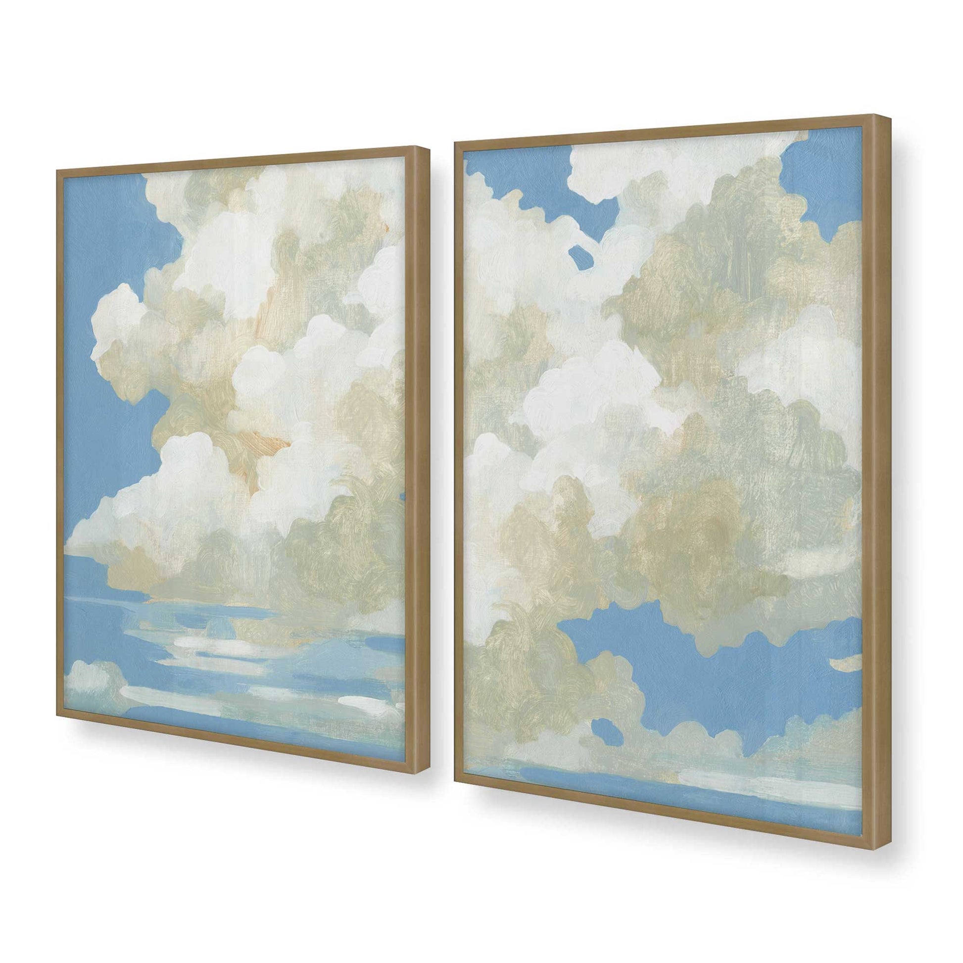 [Color:Brushed Gold], Picture of art in a Brushed Gold frame at an angle