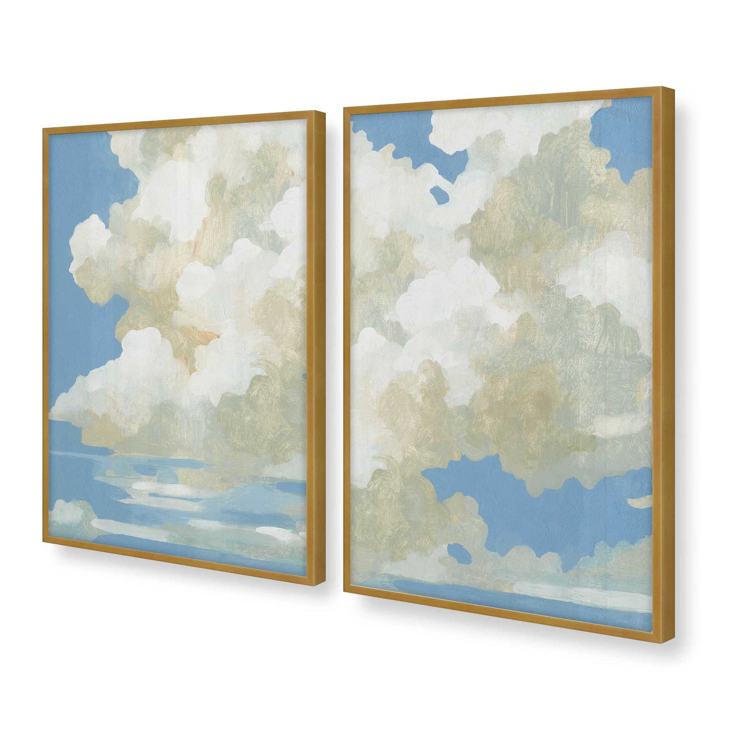 [Color:Polished Gold], Picture of art in a Polished Gold frame at an angle