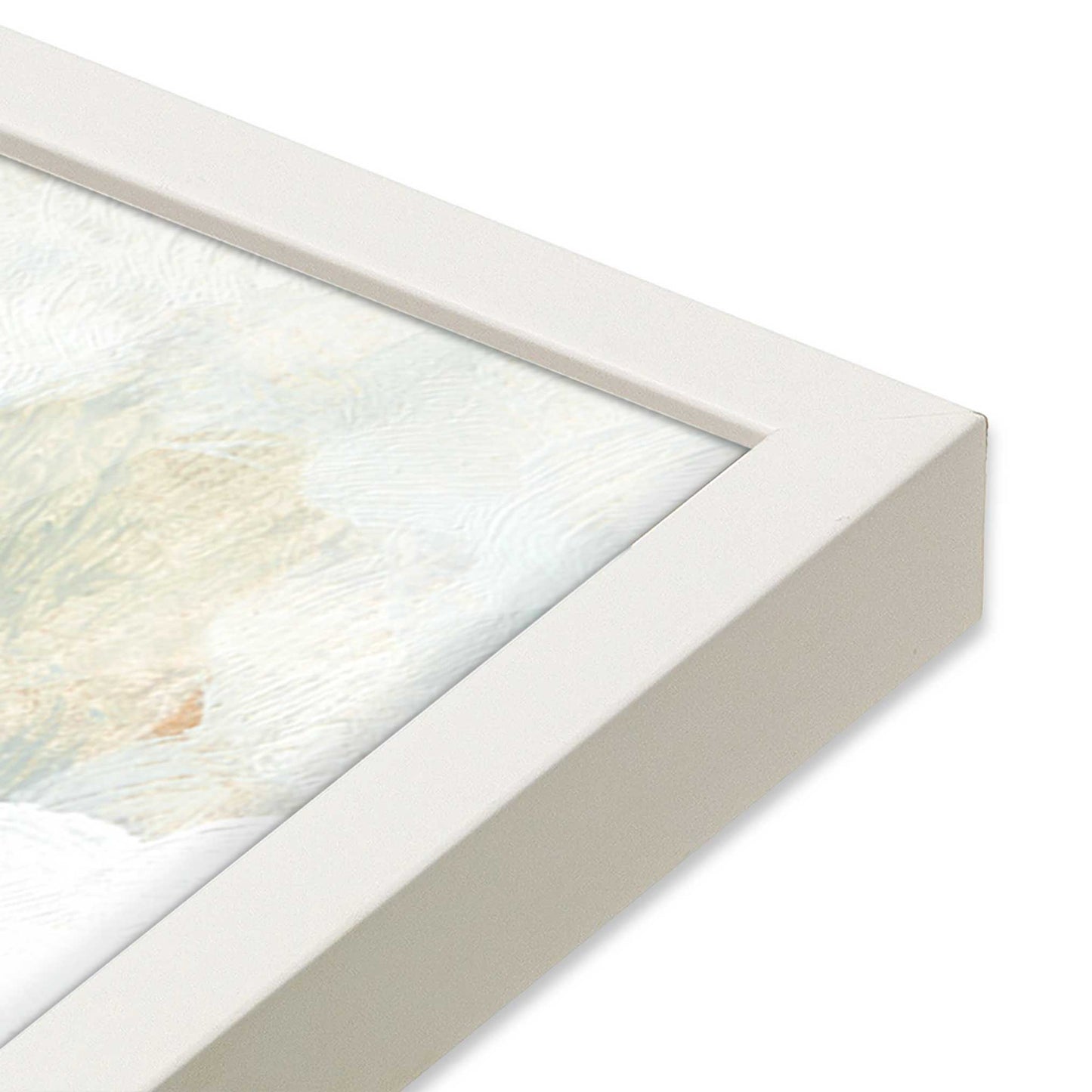 [Color:Opaque White], Picture of art in a Opaque White frame of the corner