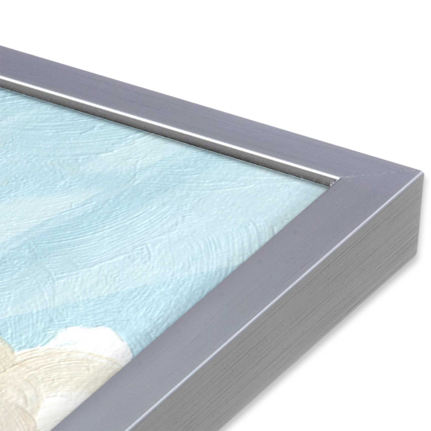 [Color:Polished Chrome], Picture of art in a Polished Chrome frame of the corner