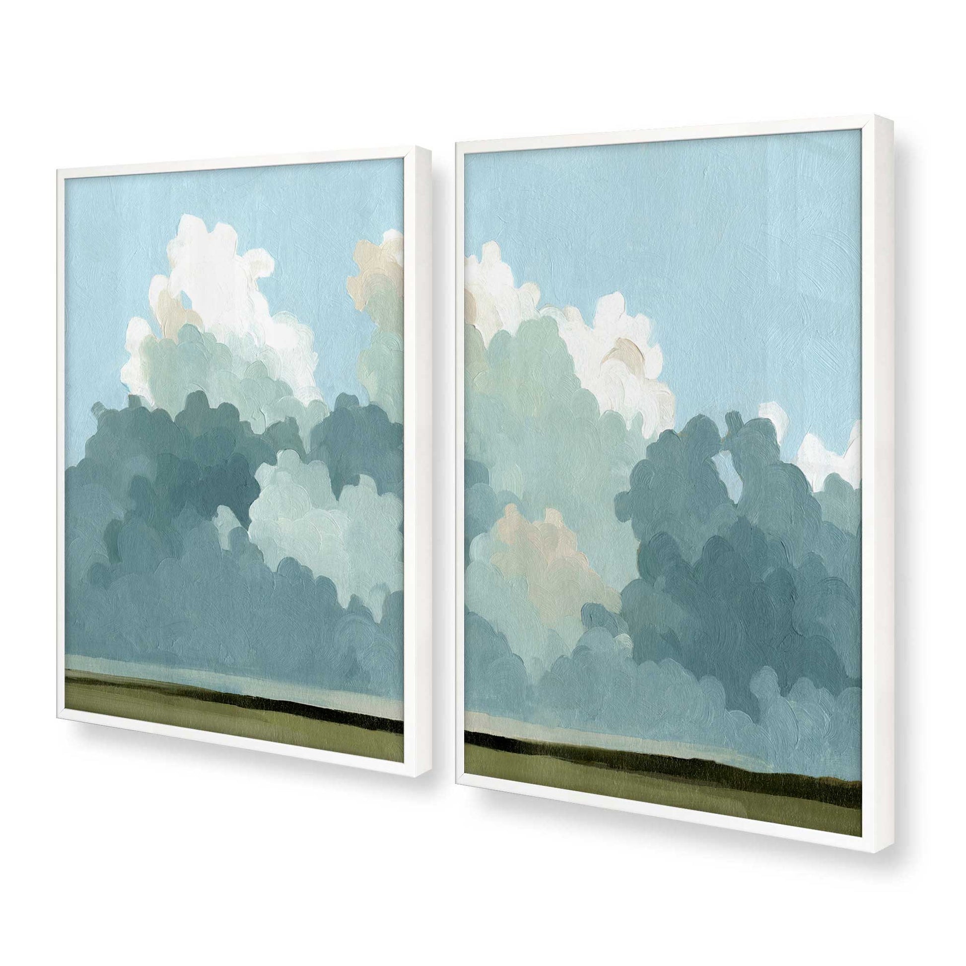 [Color:Opaque White], Picture of art in a Opaque White frame at an angle