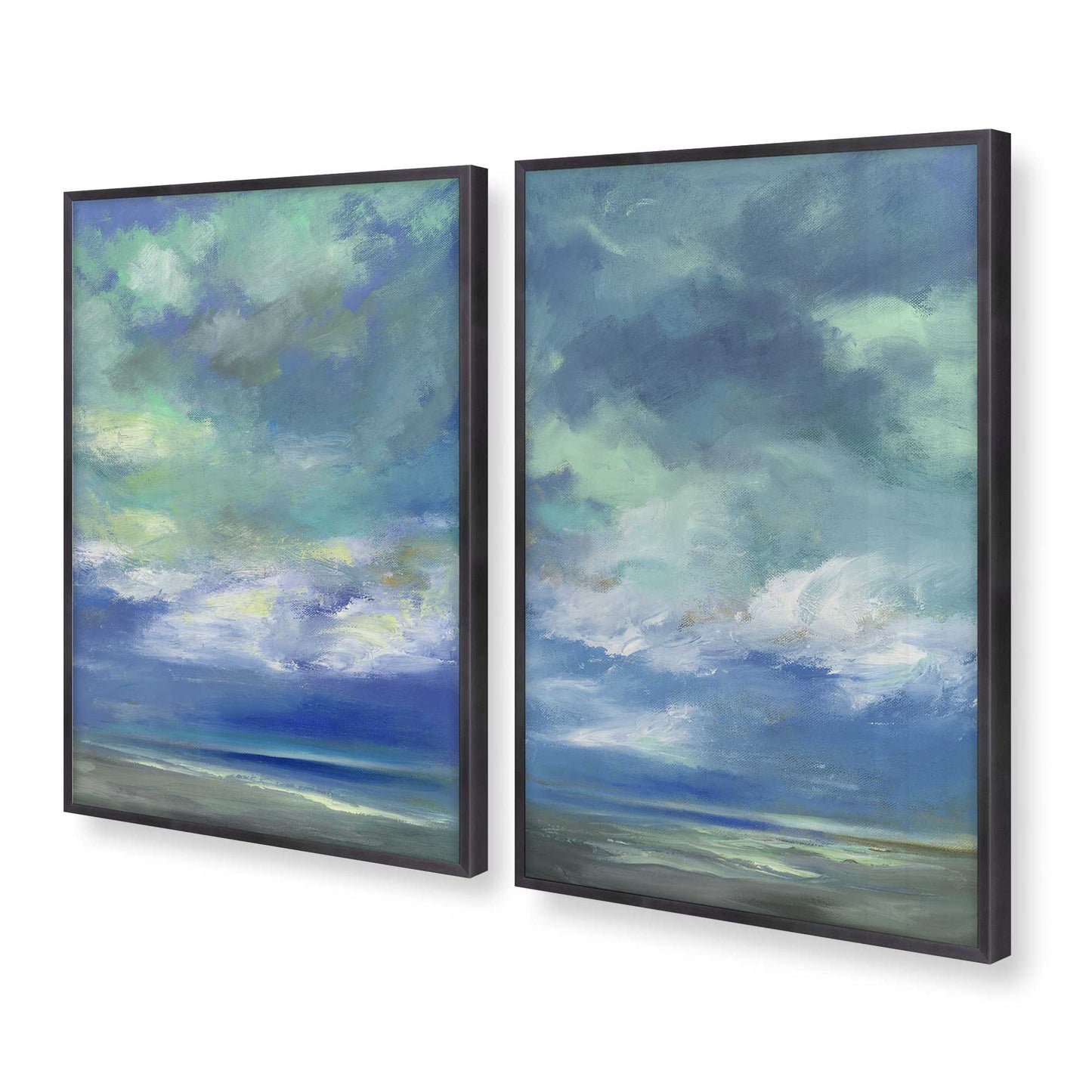 [Color:Weathered Zinc], Picture of art in a Weathered Zinc frame at an angle