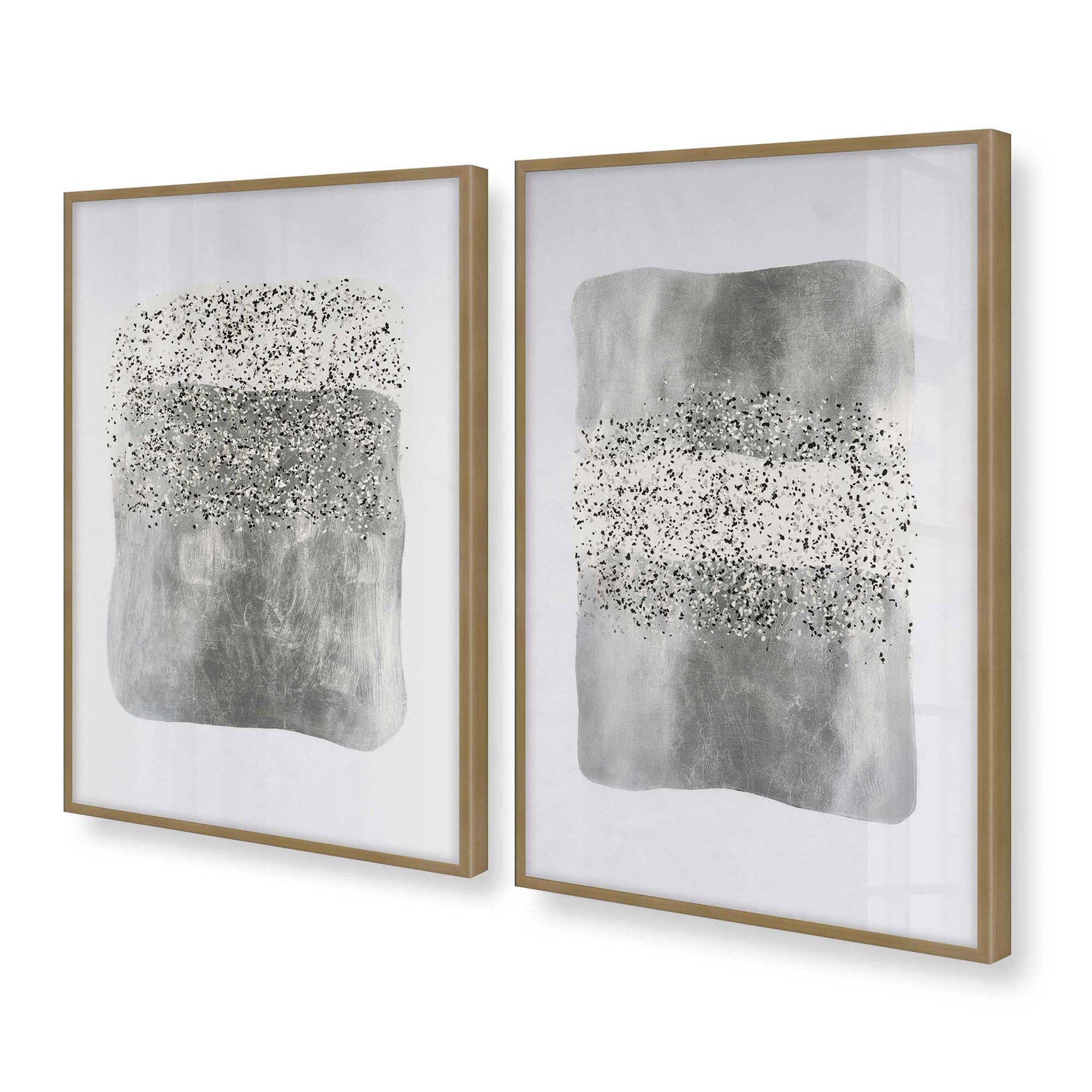 [Color:Brushed Gold], Picture of art in a Brushed Gold frame at an angle