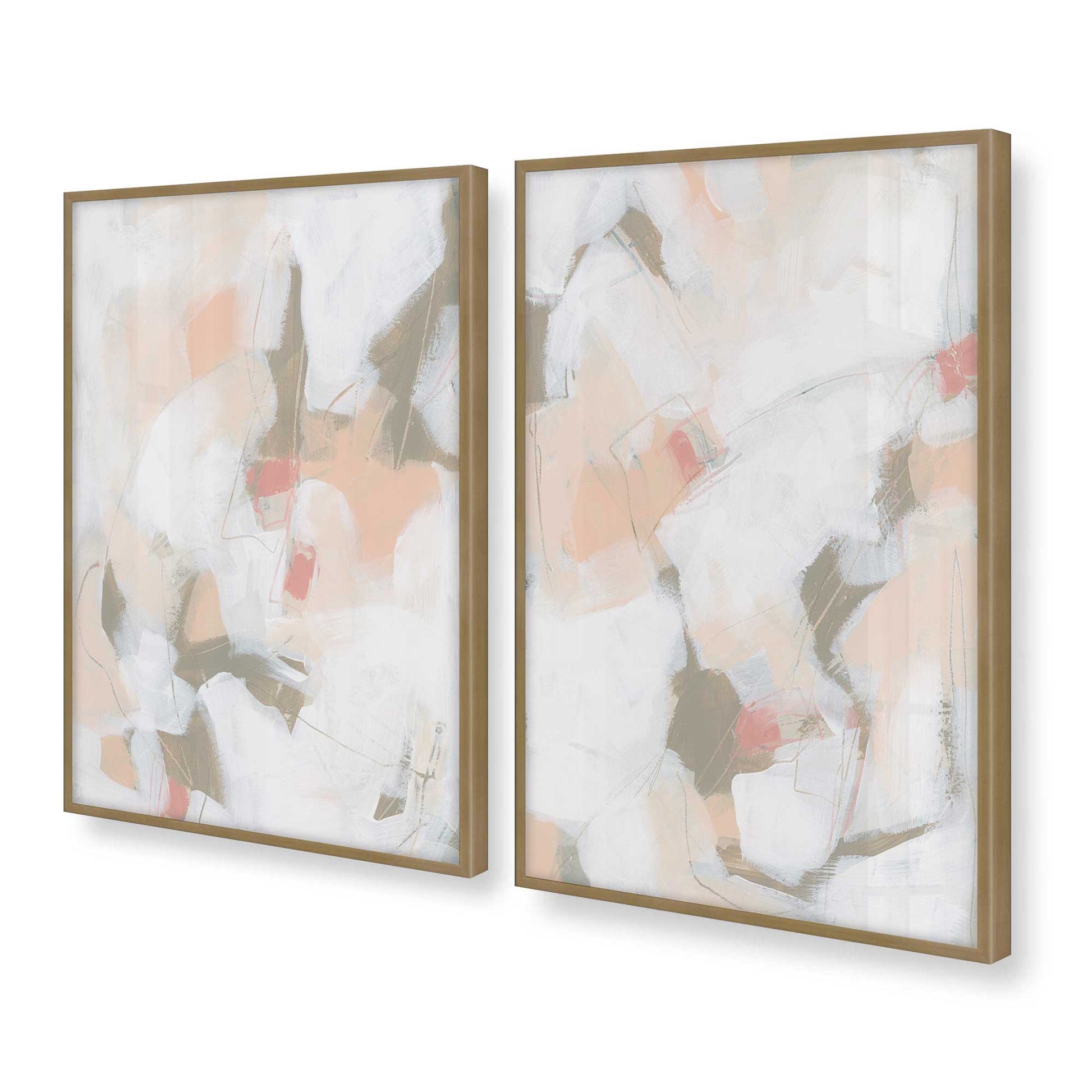 [Color:Brushed Gold], Picture of art in a Brushed Gold frame at an angle