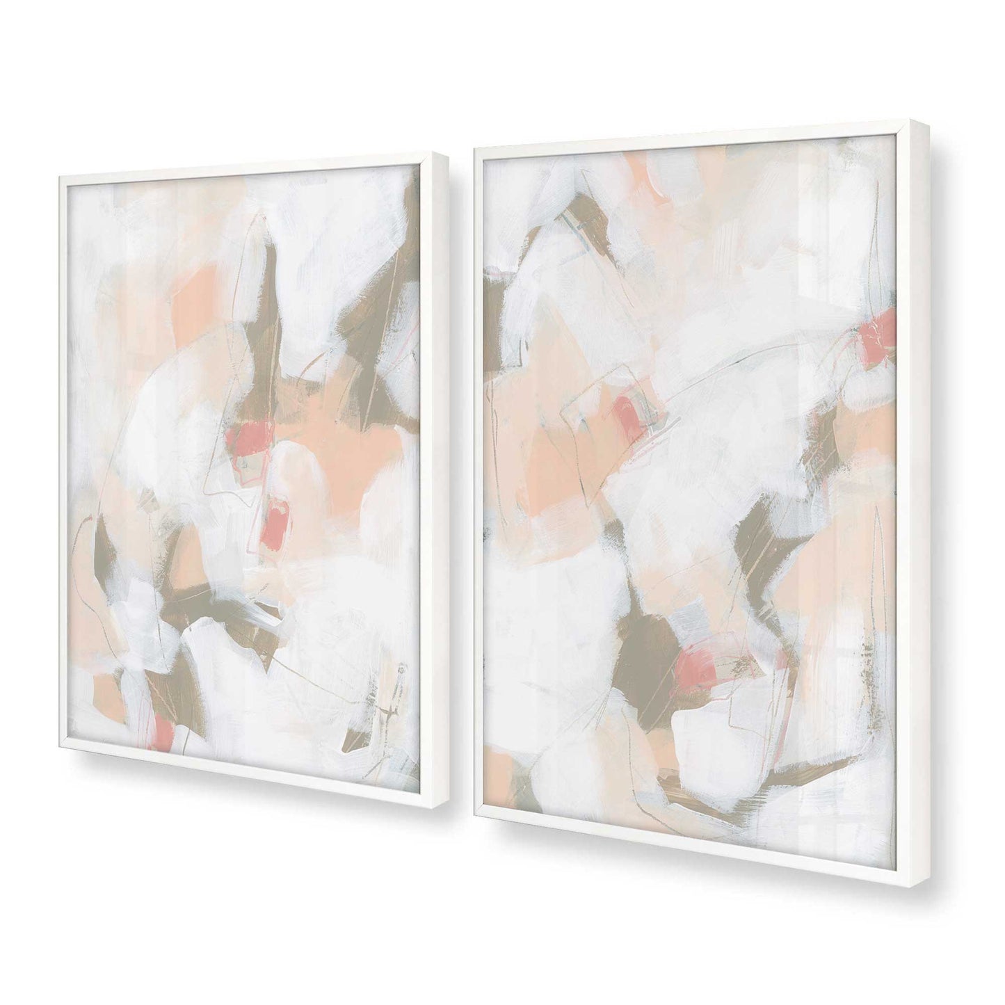 [Color:Opaque White], Picture of art in a Opaque White frame at an angle
