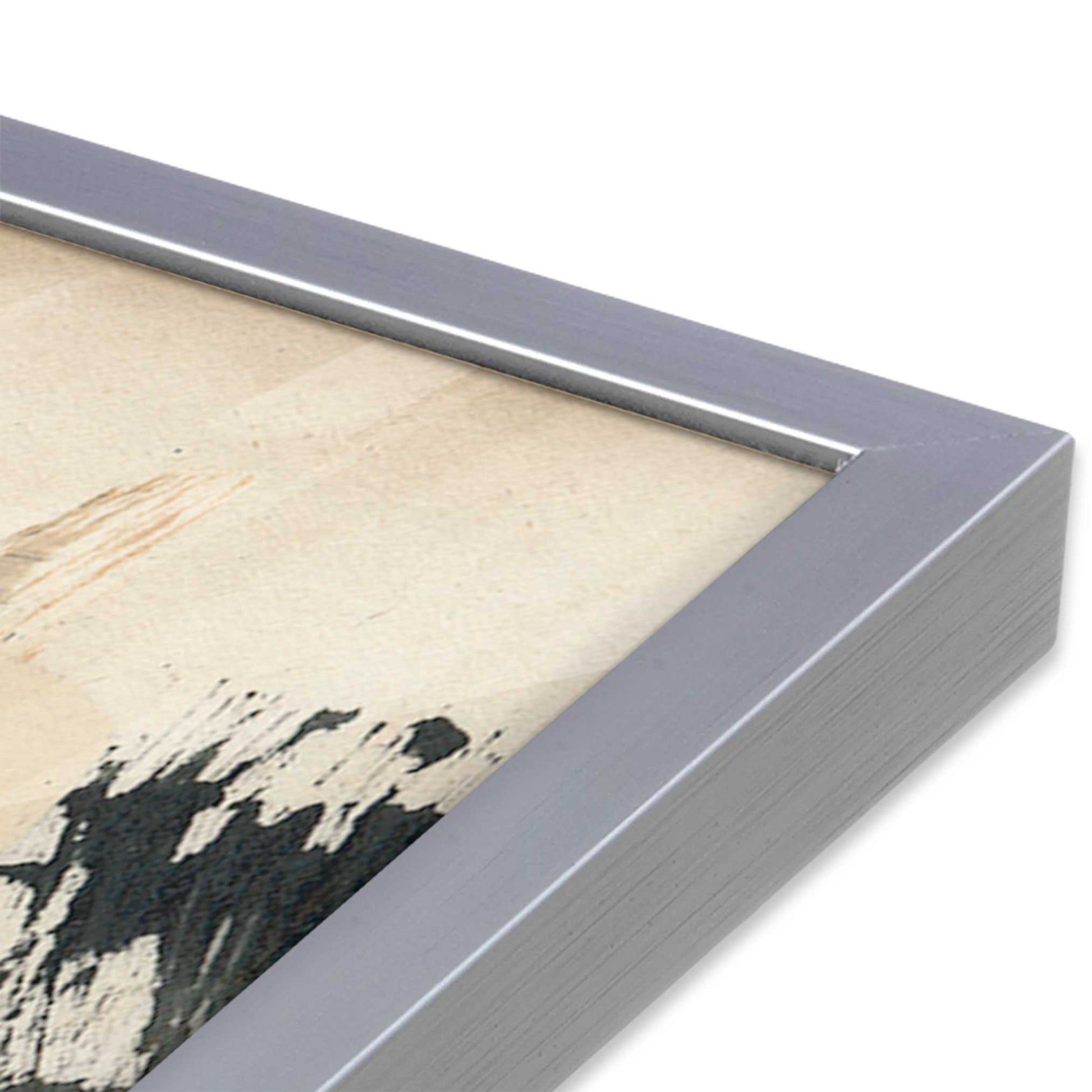 [Color:Polished Chrome], Picture of art in a Polished Chrome frame of the corner