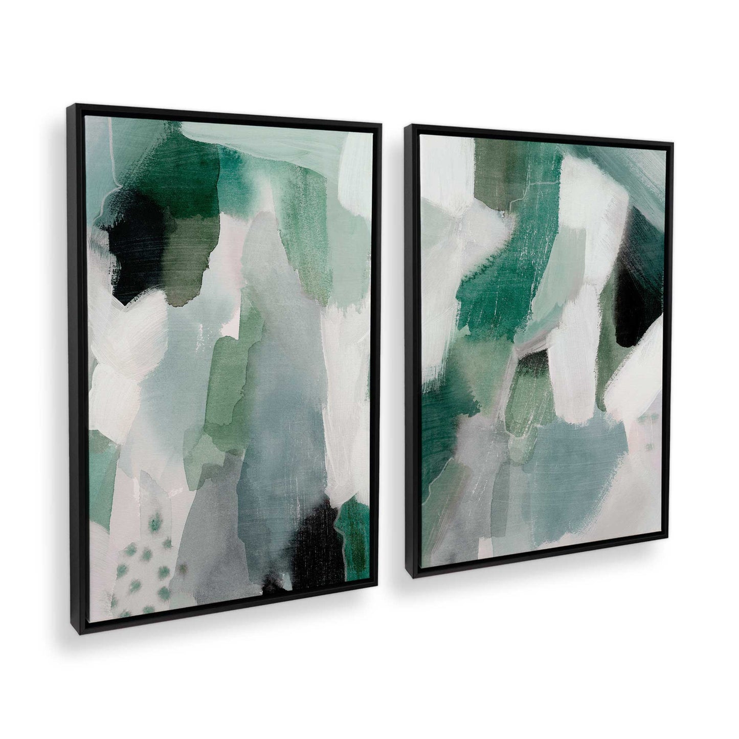 [Color:Satin Black], Picture of art in a Satin Black frame at an angle