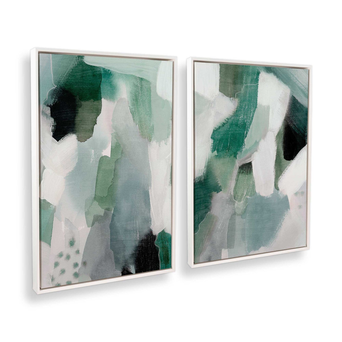 [Color:Opaque White], Picture of art in a White frame at an angle