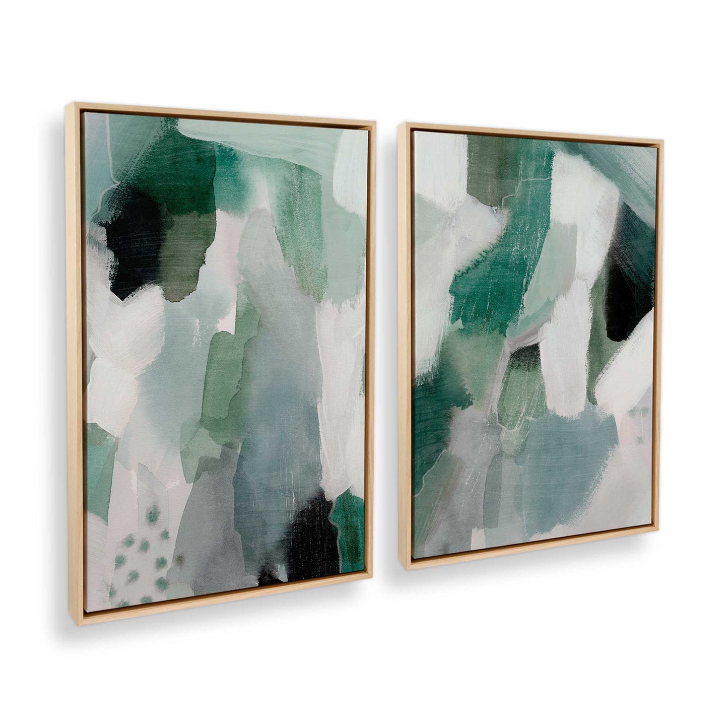 [Color:American Maple], Picture of art in a American Maple frame at an angle
