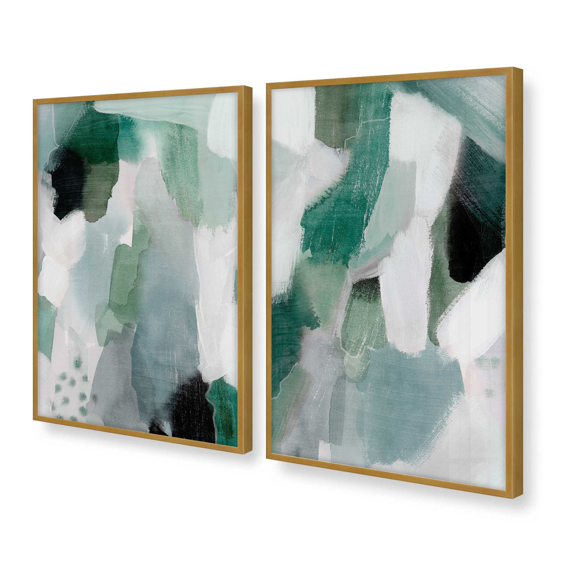 [Color:Polished Gold], Picture of art in a Polished Gold frame at an angle