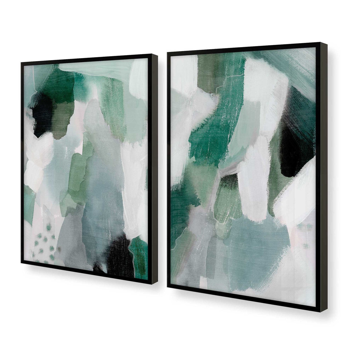 [Color:Satin Black], Picture of art in a Satin Black frame at an angle