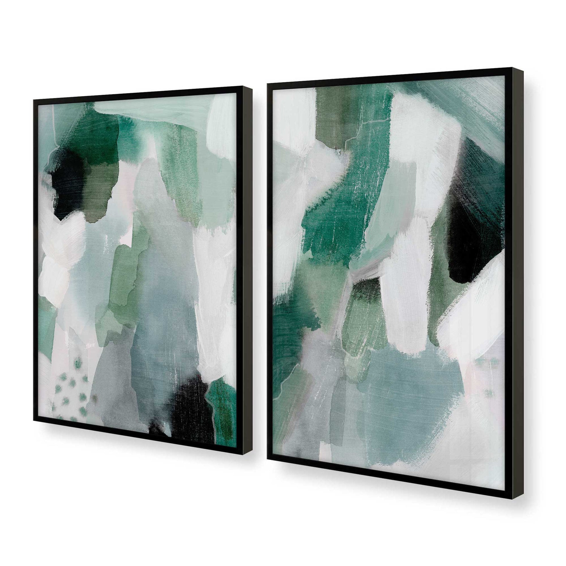 [Color:Satin Black], Picture of art in a Satin Black frame at an angle