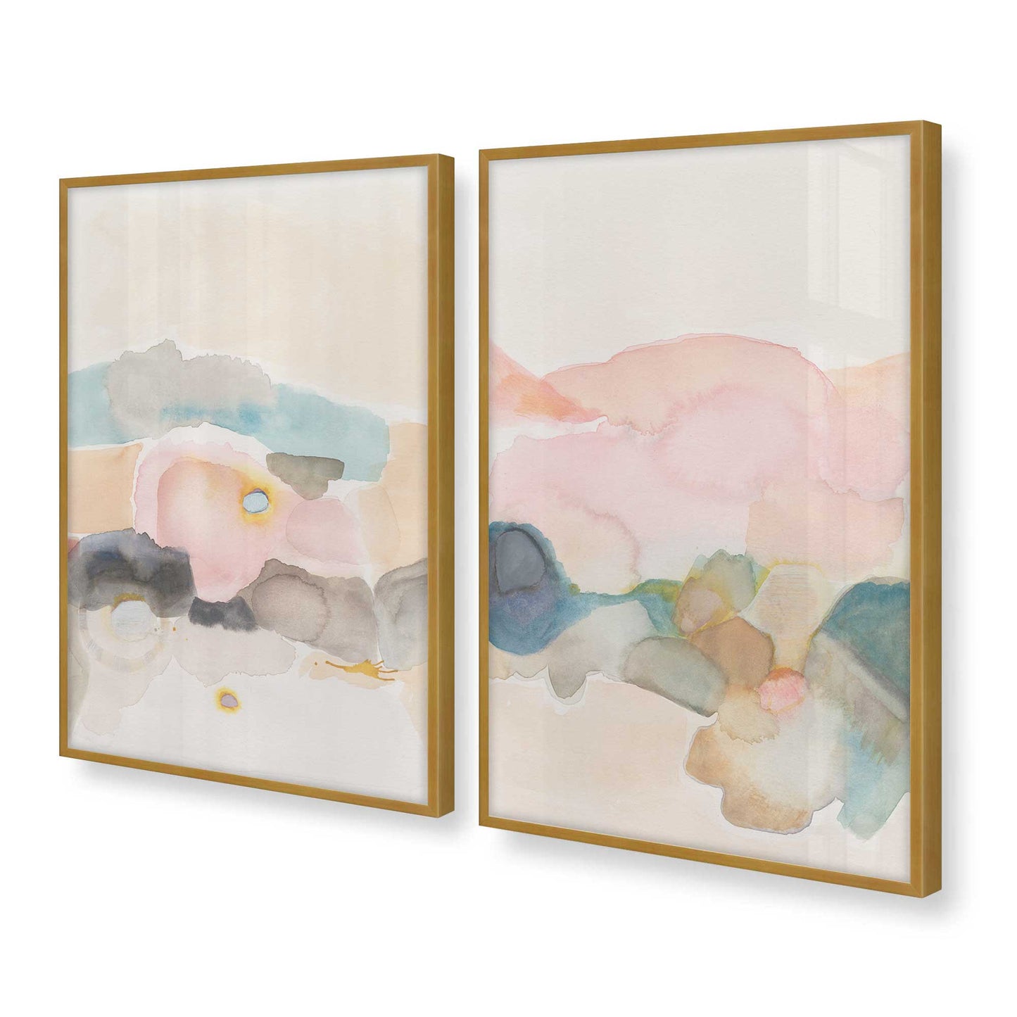 [Color:Polished Gold], Picture of art in a Polished Gold frame at an angle