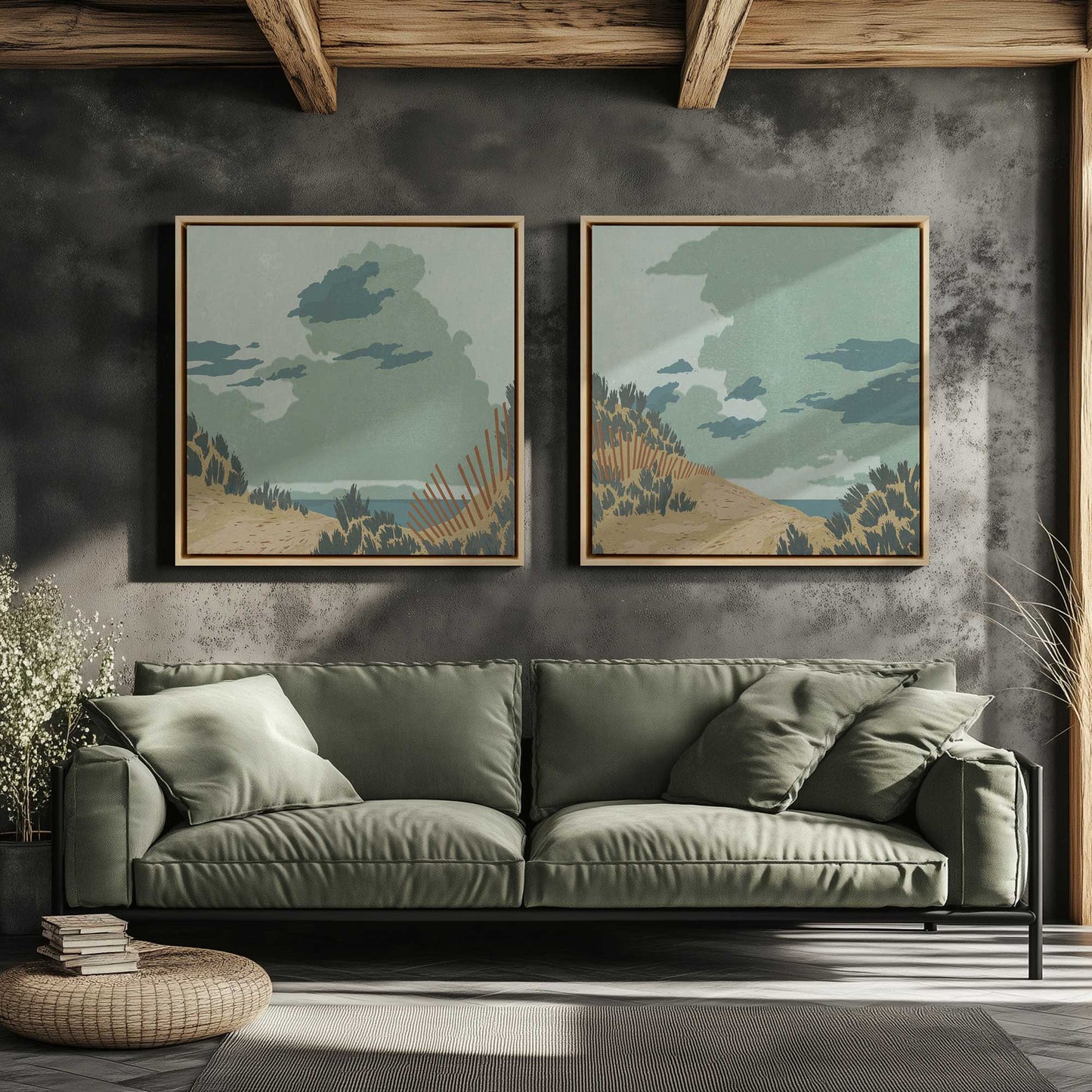 [Color:Satin Black], Picture of art in a Satin Black frame