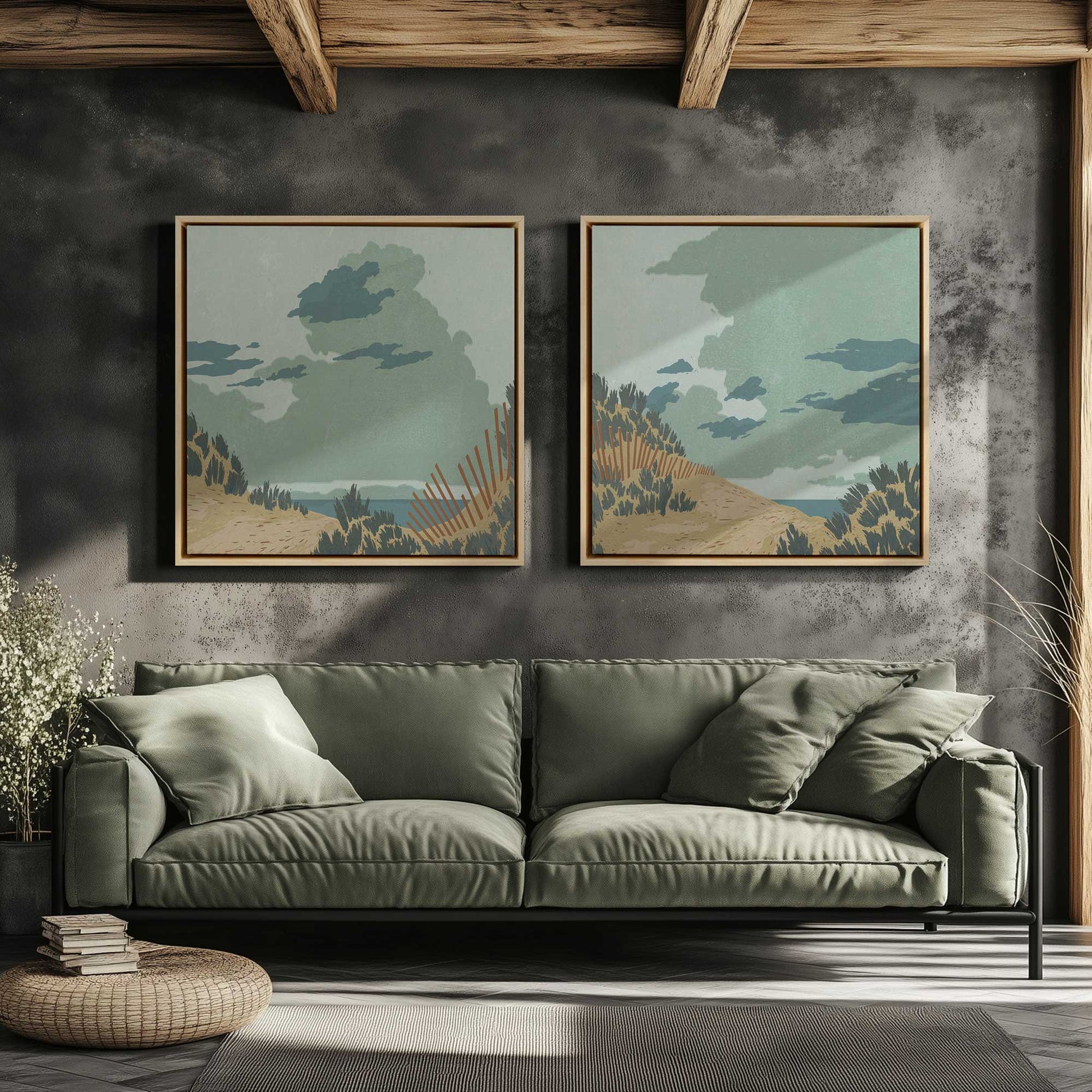 [Color:Satin Black], Picture of art in a Satin Black frame