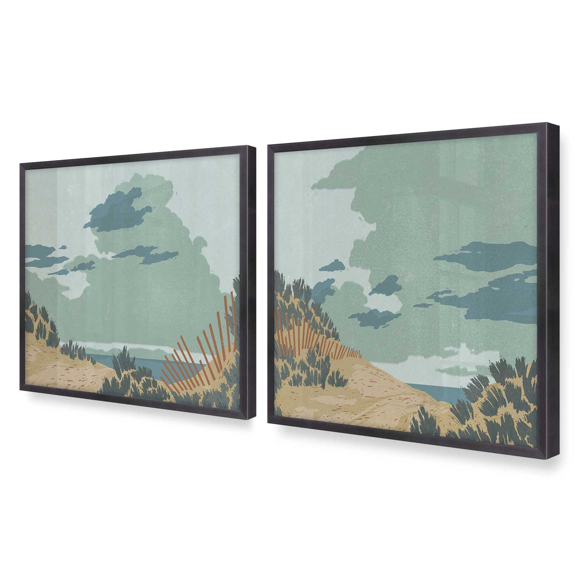 [Color:Weathered Zinc], Picture of art in a Weathered Zinc frame of the corner
