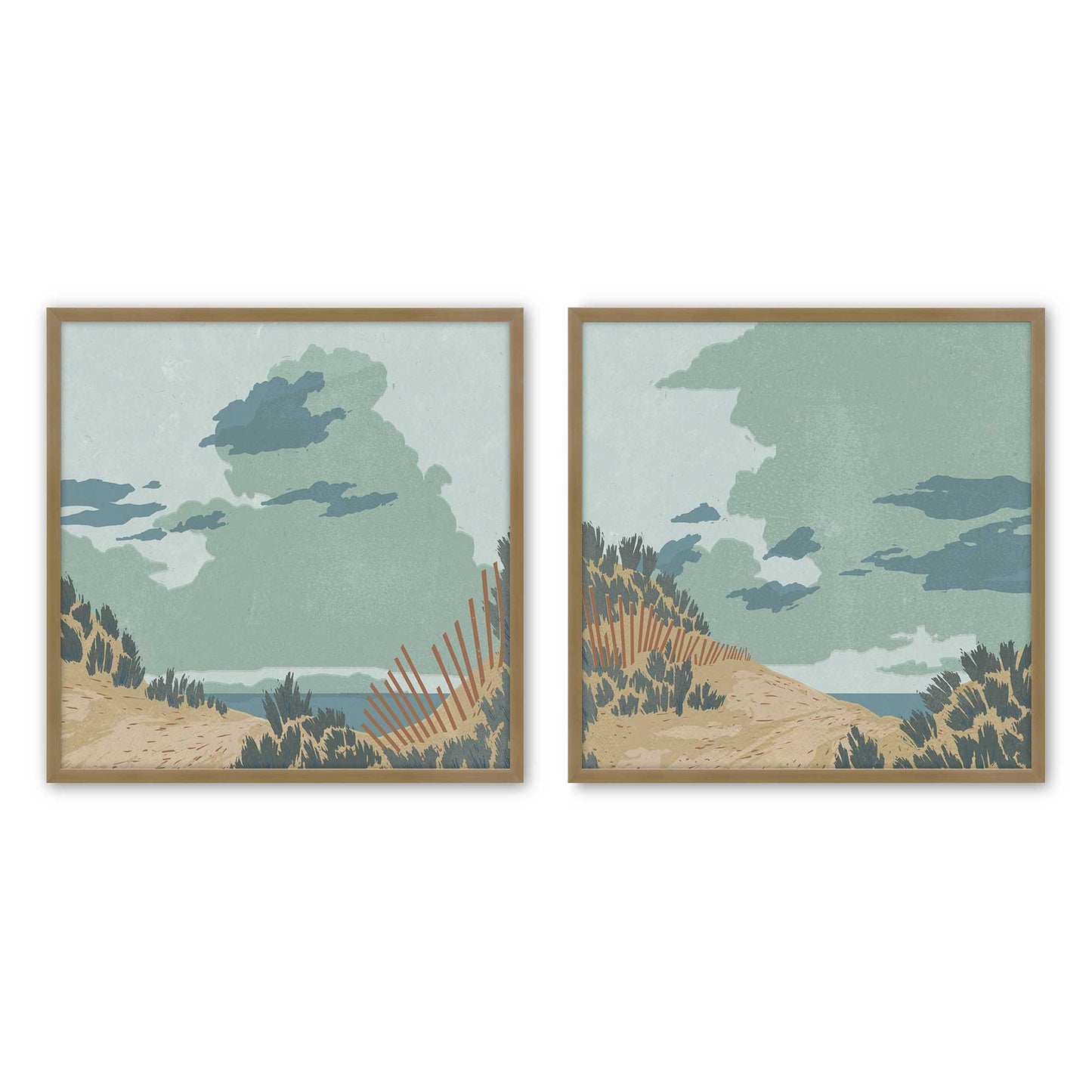 [Color:Brushed Gold], Picture of art in a Brushed Gold frame