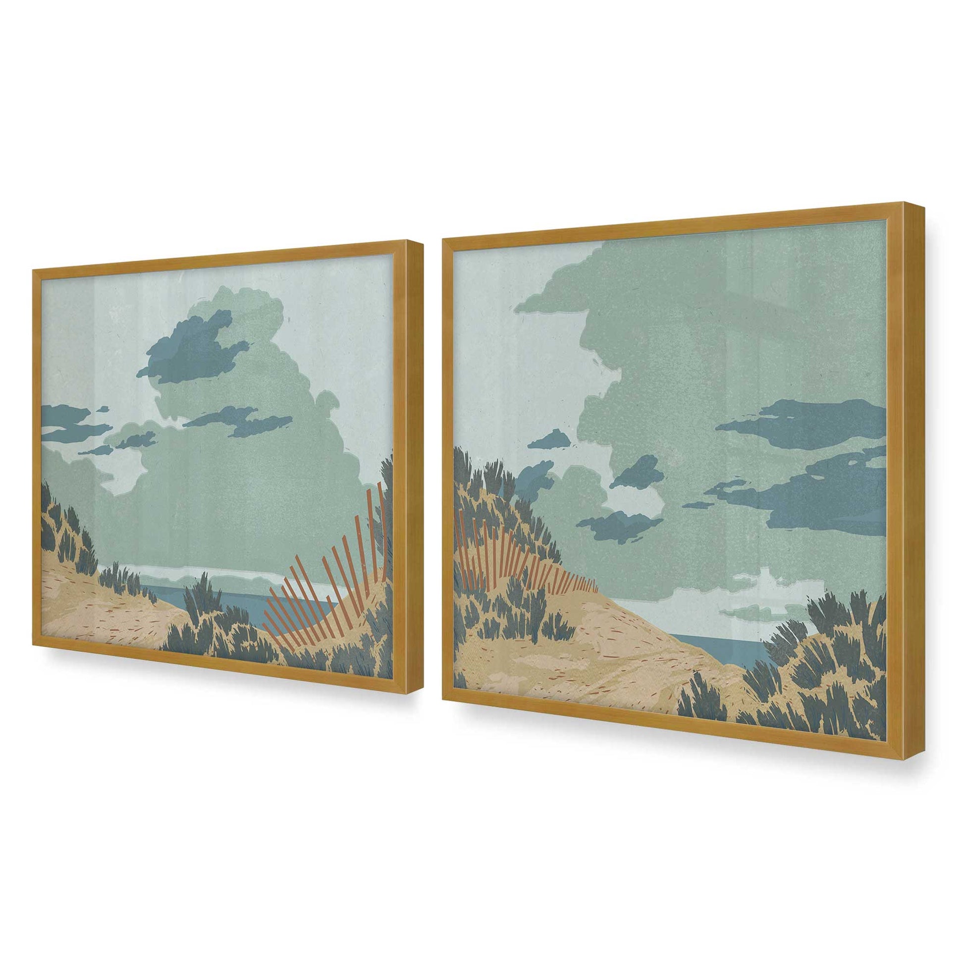 [Color:Polished Gold], Picture of art in a Polished Gold frame of the corner