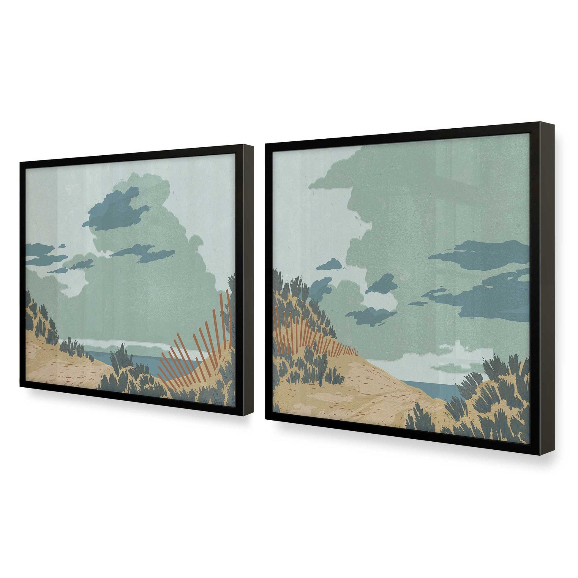 [Color:Satin Black], Picture of art in a Satin Black frame at an angle