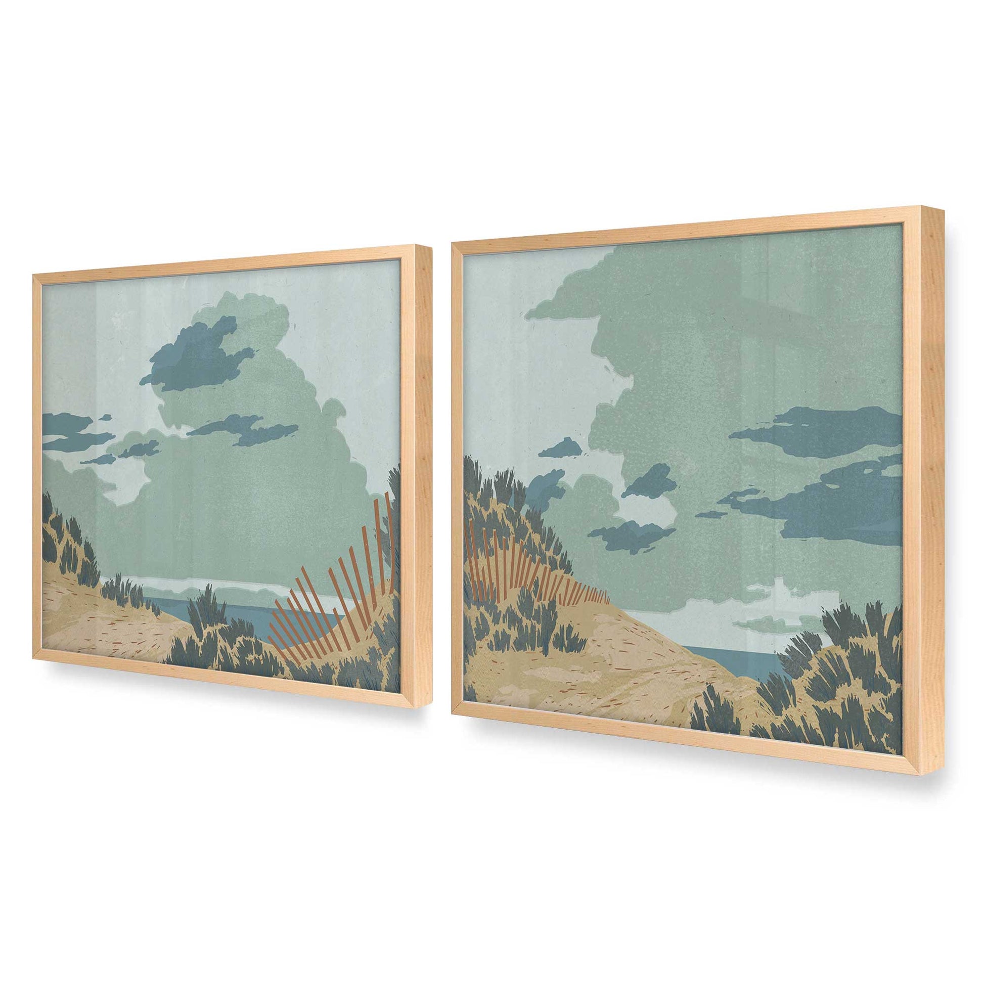 [Color:Raw Maple], Picture of art in a Raw Maple frame at an angle