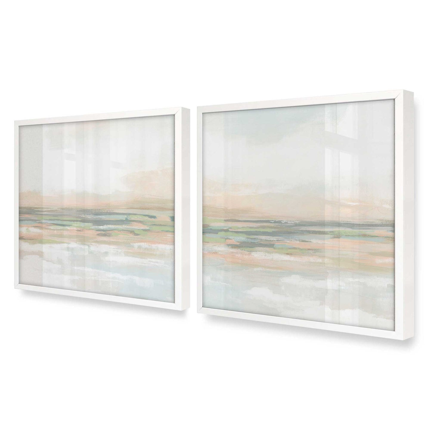 [Color:Opaque White], Picture of art in a Opaque White frame at an angle