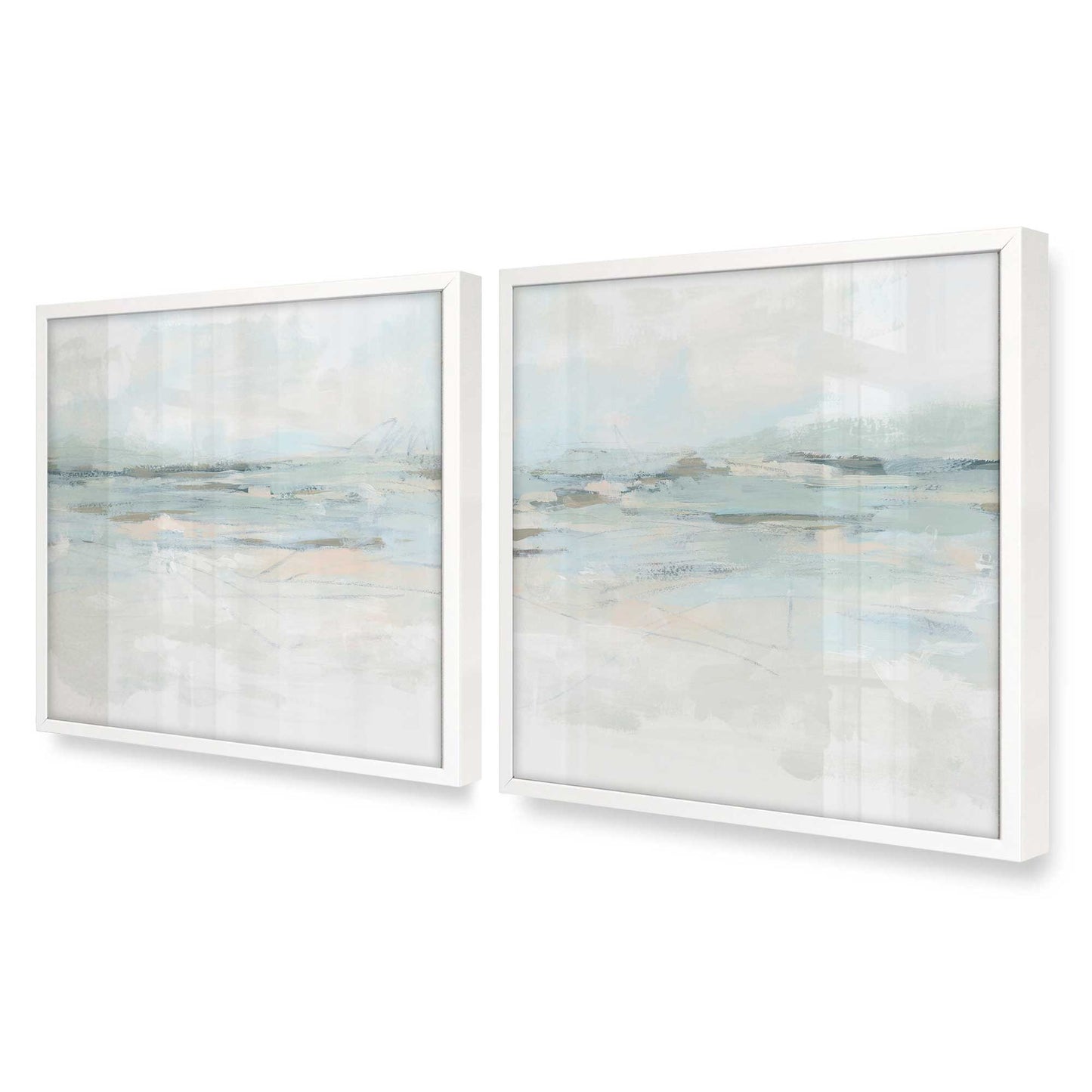 [Color:Opaque White], Picture of art in a Opaque White frame at an angle