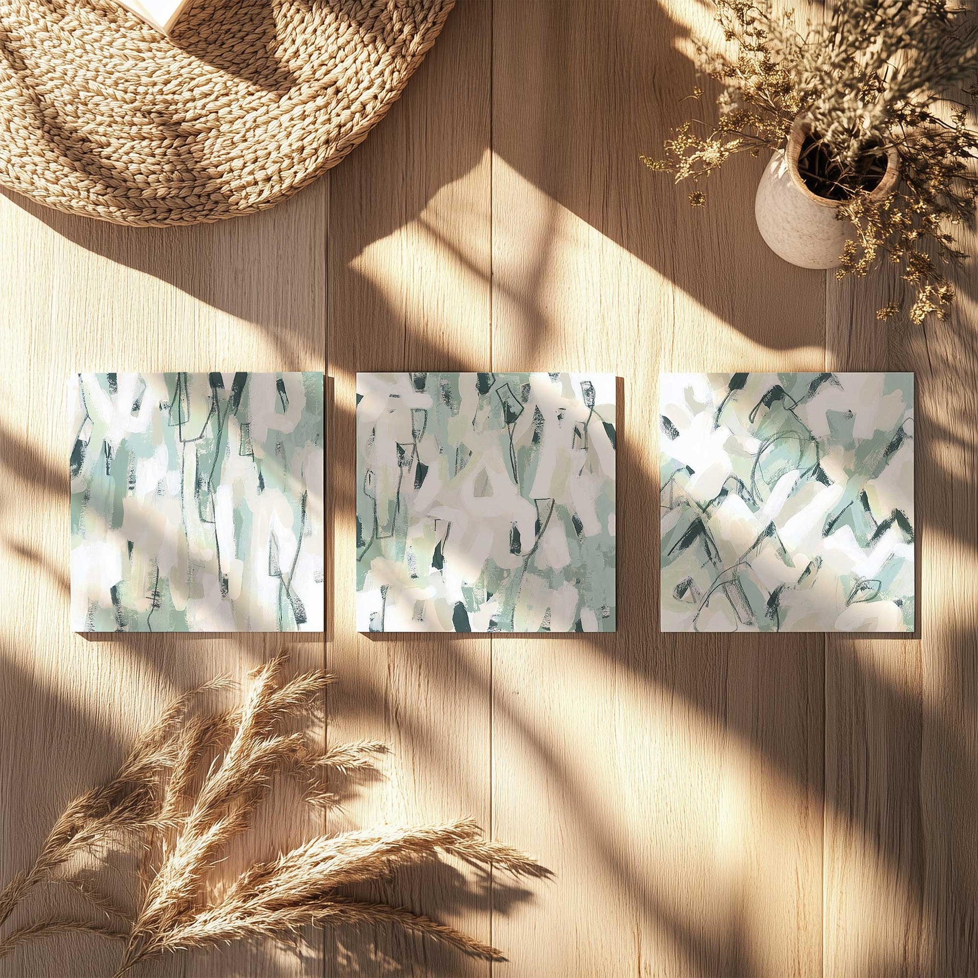 [color:Rolled Print], Picture of art in a room