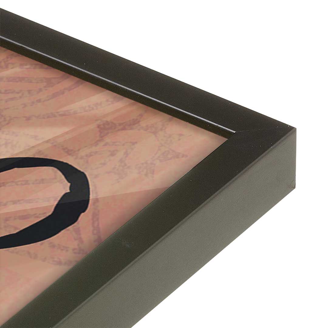 [Color:Satin Black], Picture of art in a Satin Black frame at an angle