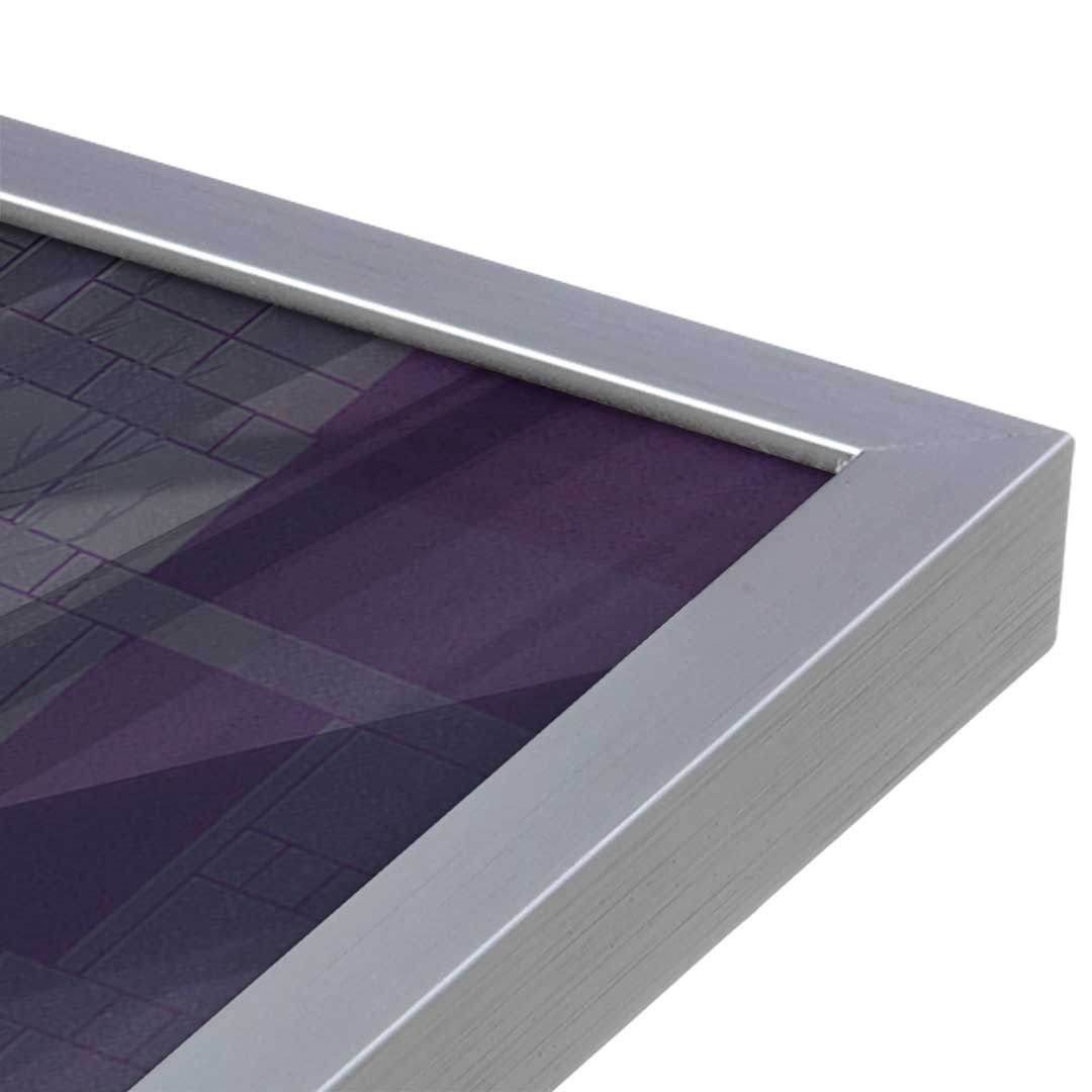 [Color:Polished Chrome], Picture of art in a Polished Chrome frame at an angle